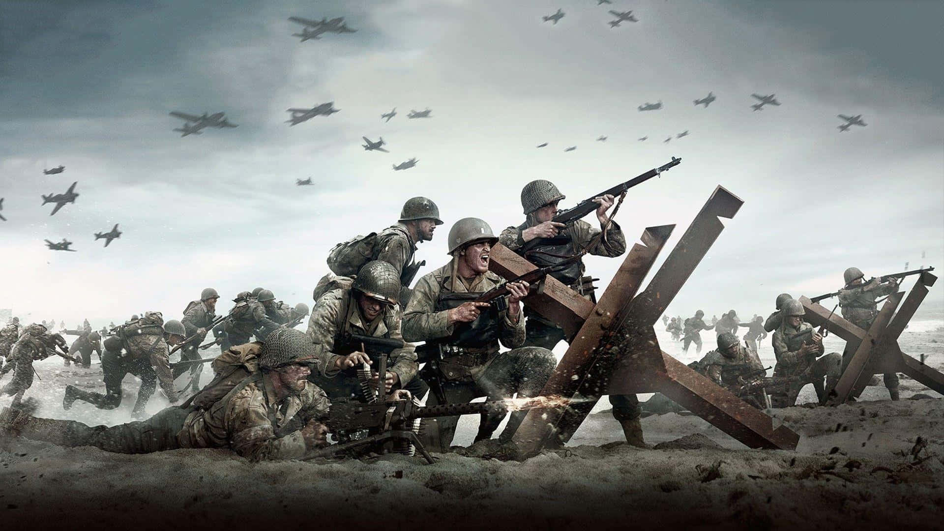 World War 2, soldiers, helmets, Full HD Desktop Wallpaper