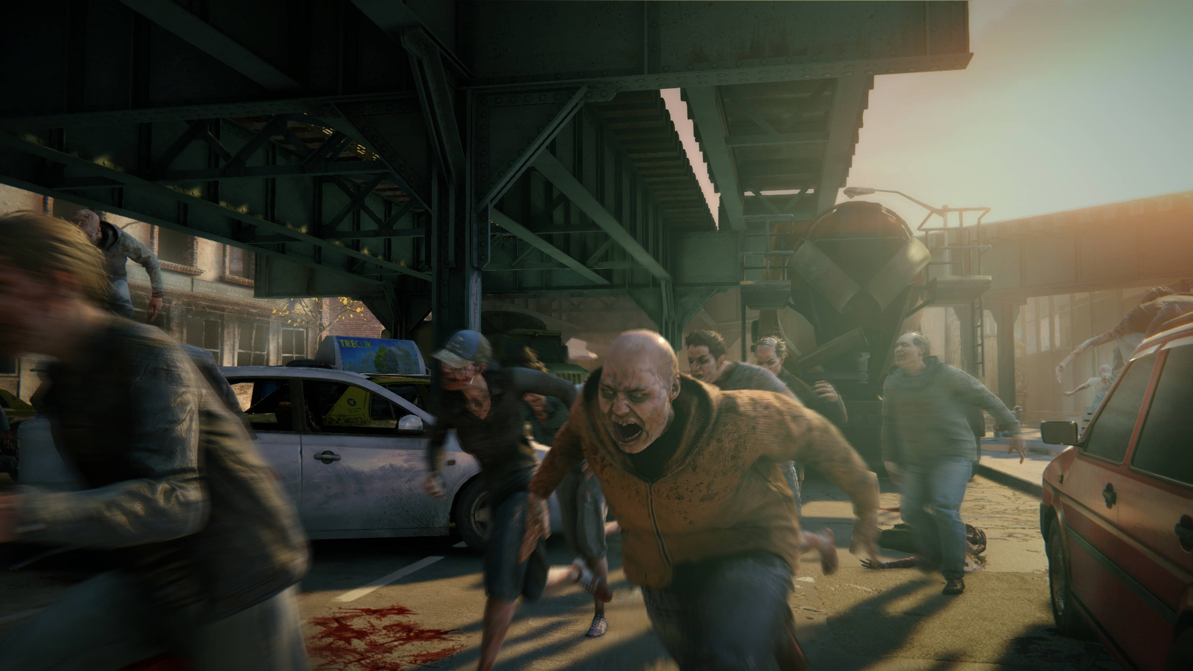 World War Z 4K, running zombies, urban street scene, 4K Desktop Wallpaper