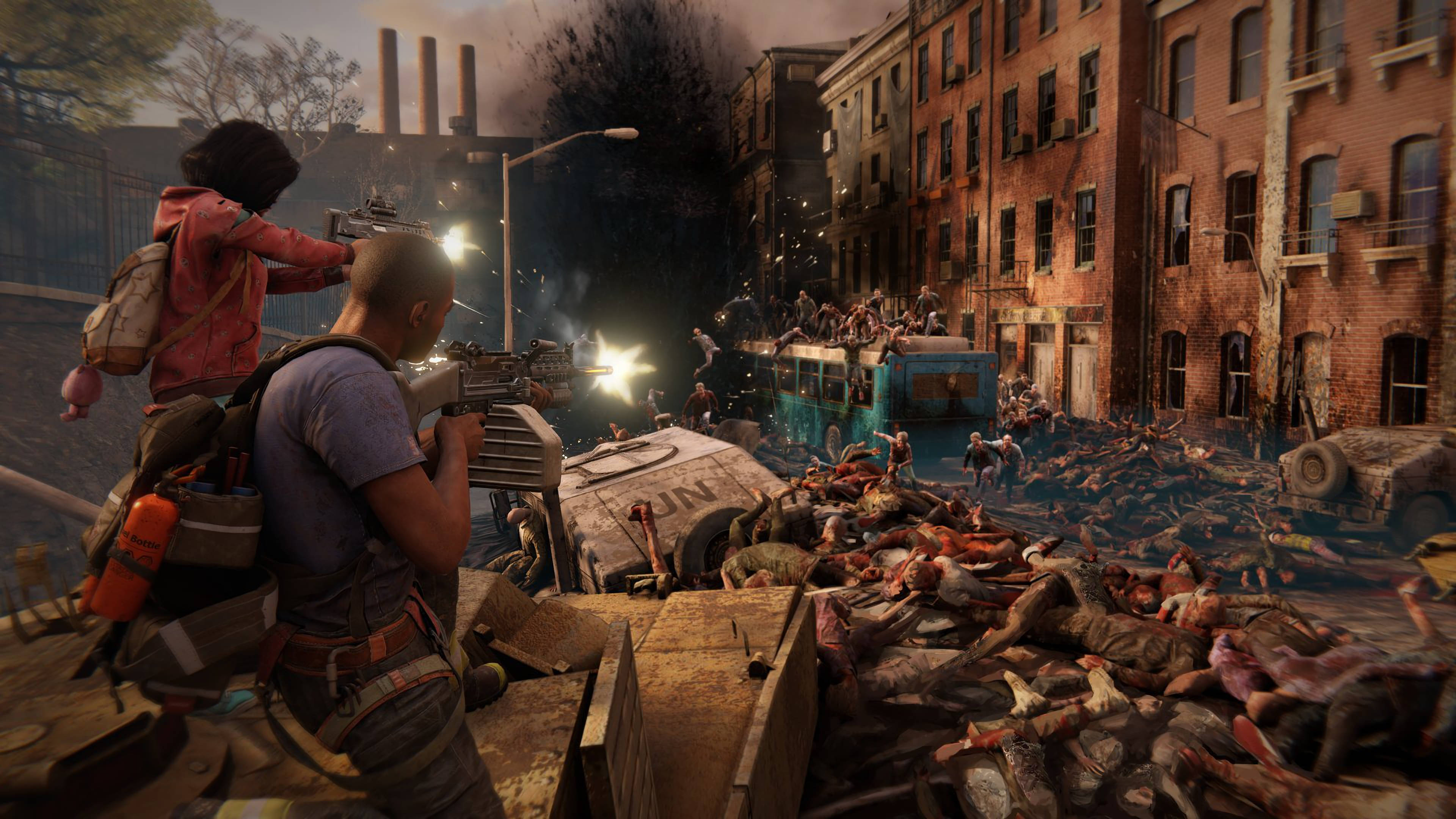 World War Z 4K, zombies, ruined city street, 4K Desktop Wallpaper
