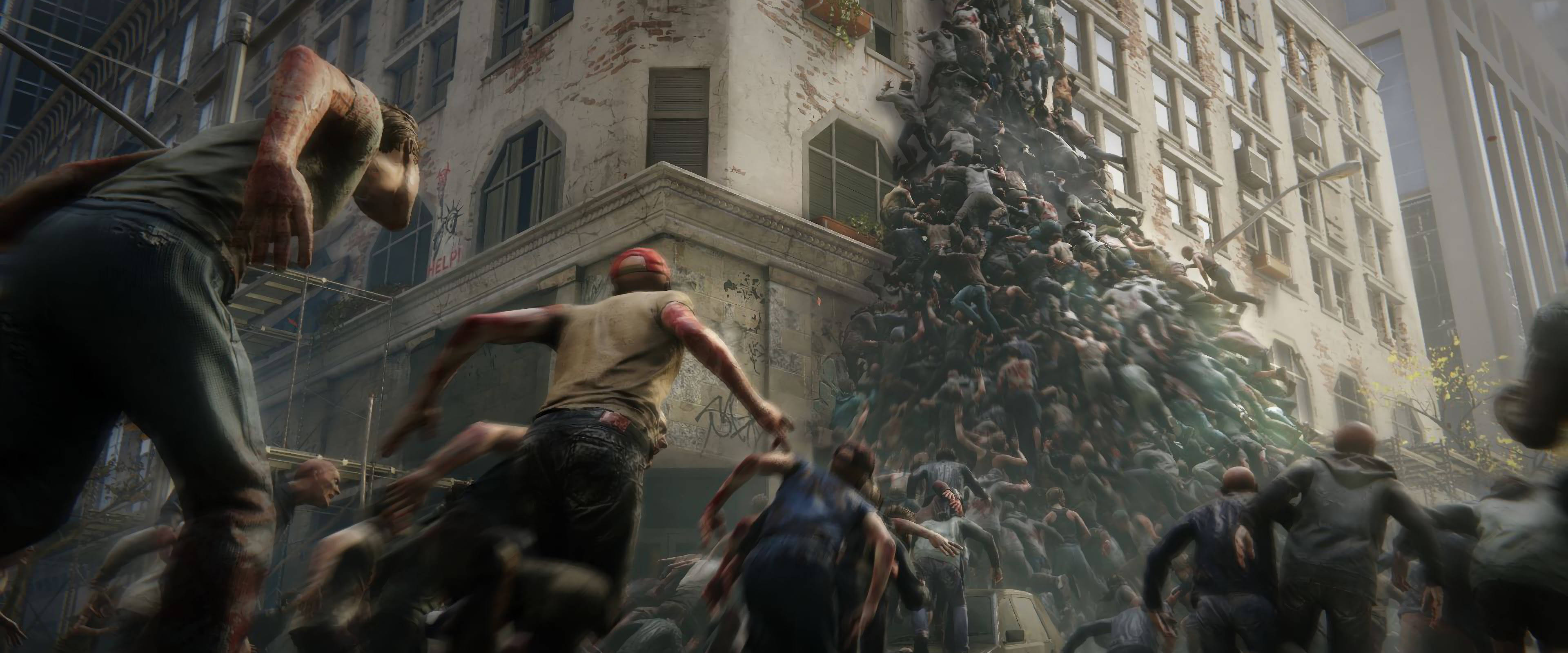 World War Z 4K, zombie mountain, horde of zombies, 4K Desktop Wallpaper