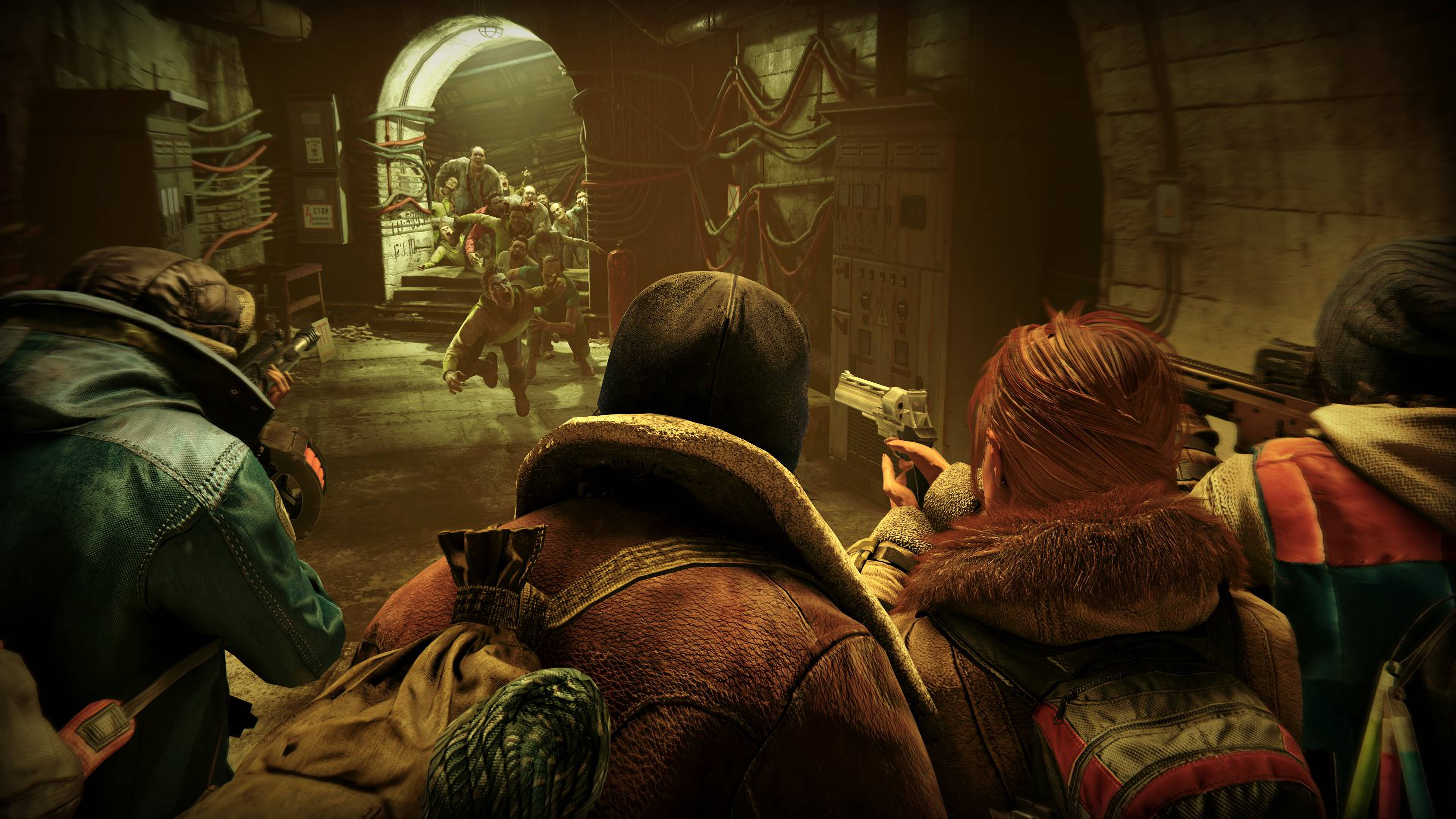World War Z 4K, basment zombies, armed survivors, 4K Desktop Wallpaper