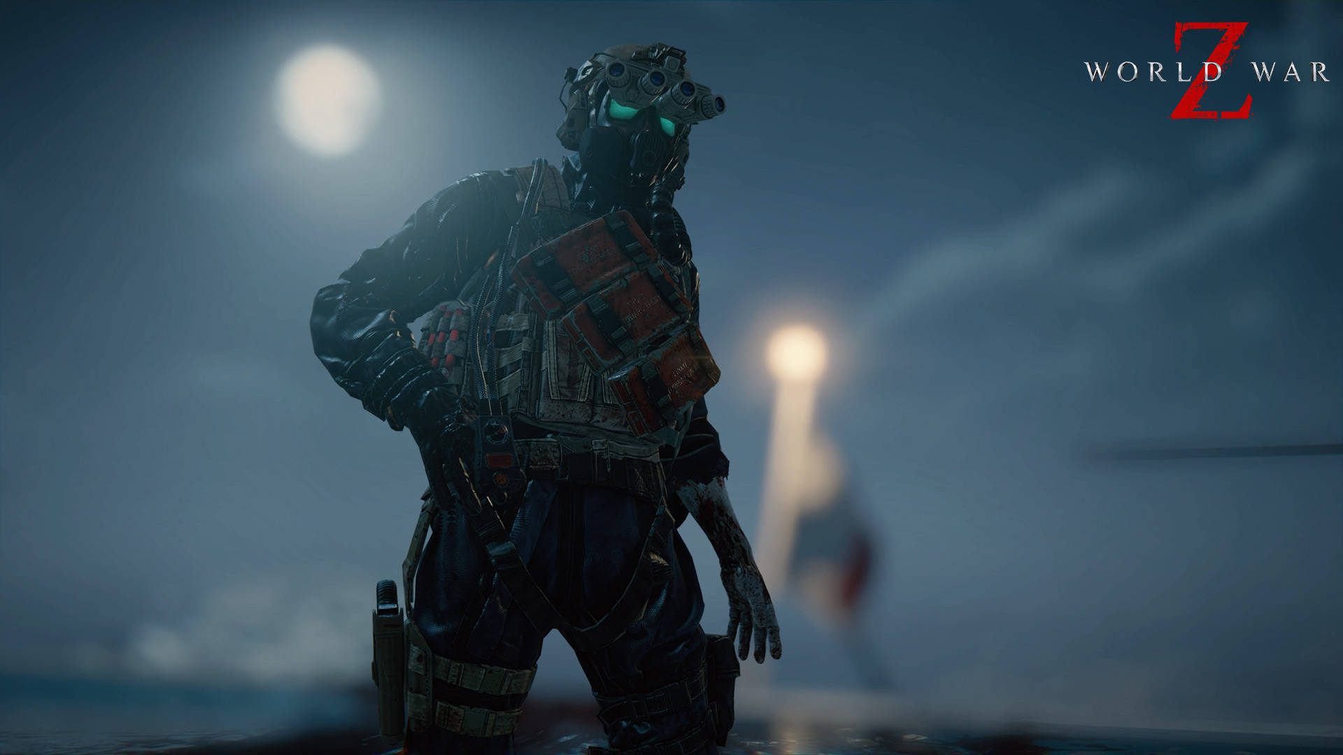 World War Z Aftermath, tactical gear, glowing green eyes, Full HD Desktop Wallpaper