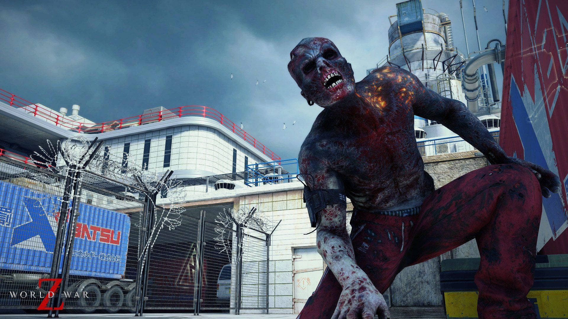 World War Z Aftermath, zombie, ruined industrial yard, Full HD Desktop Wallpaper