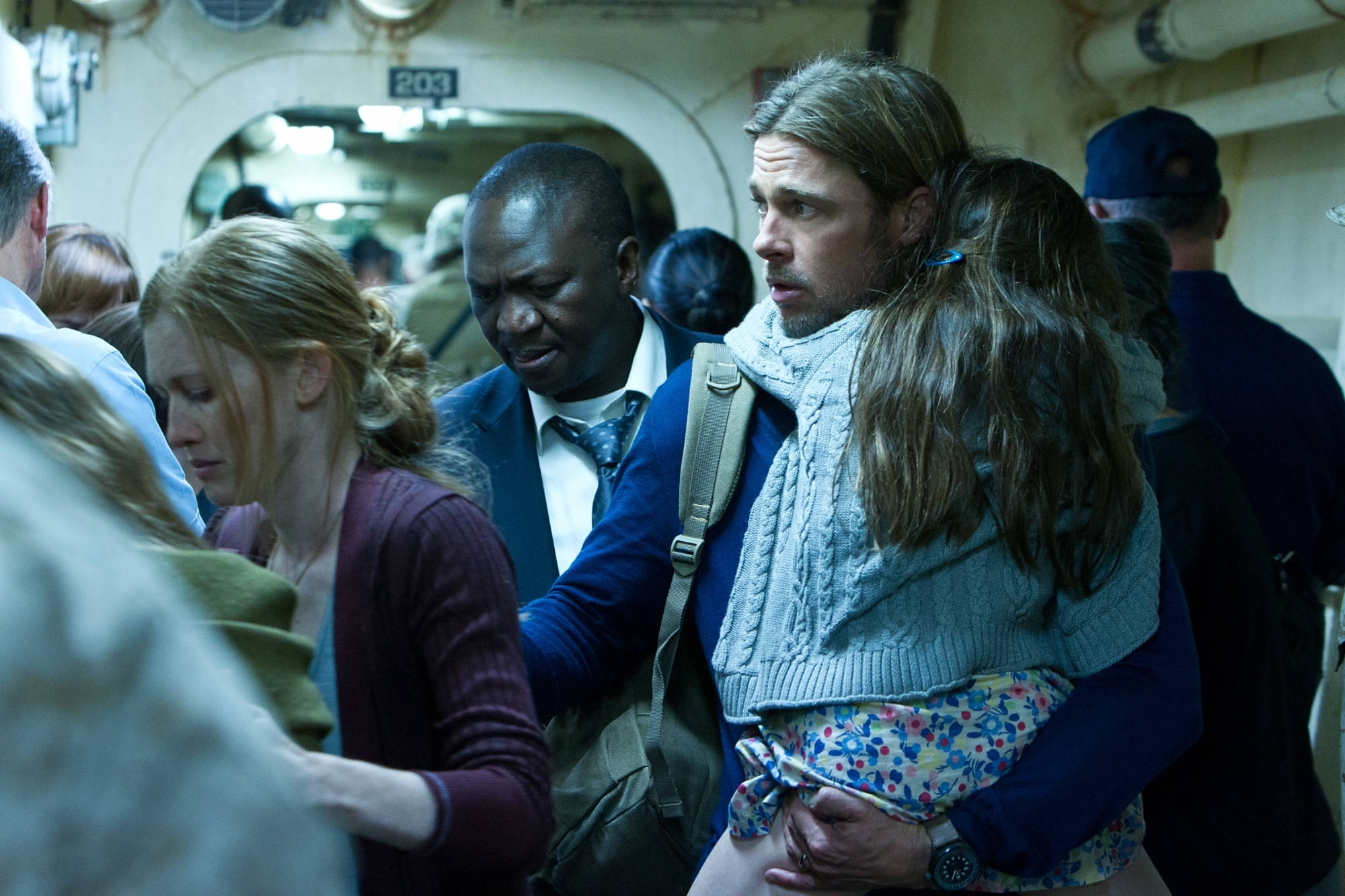 World War Z, crowded ship, corridor, Full HD Desktop Wallpaper