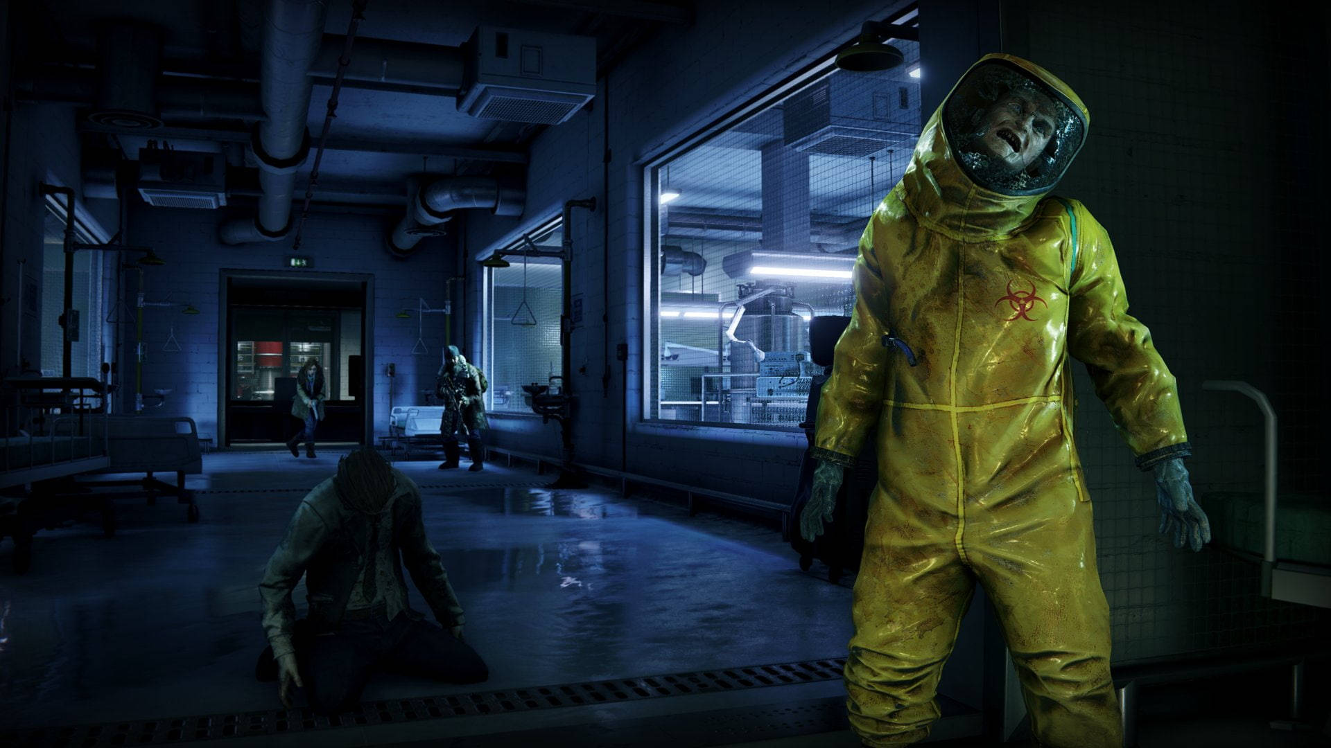 World War Z, zombie, hazmat suit, Full HD Desktop Wallpaper