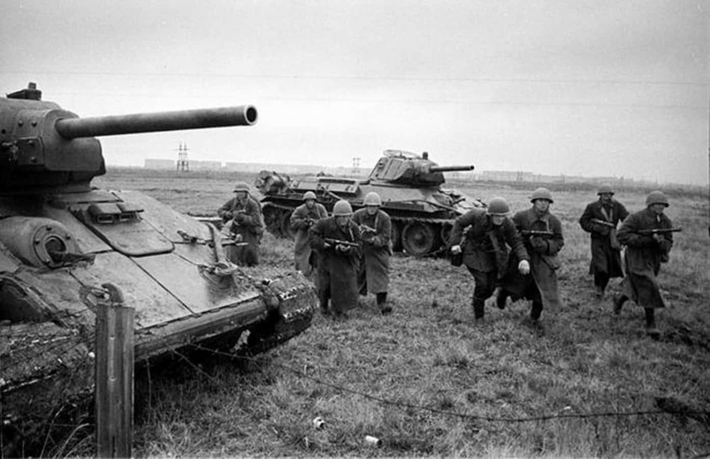 W W I I, tanks, infantry, HD Desktop Wallpaper