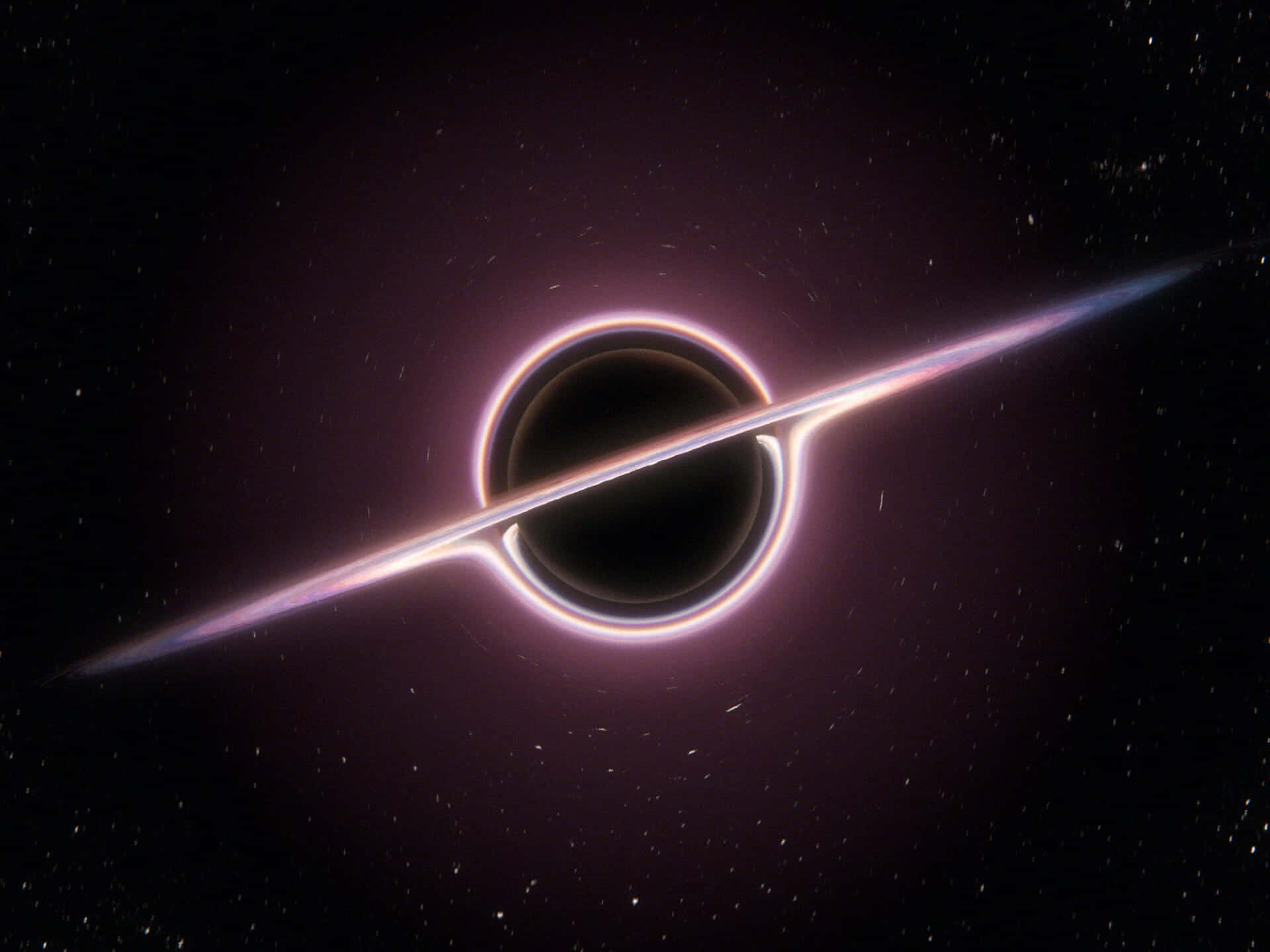 wormhole, starry sky, glowing accretion disk, Full HD Desktop Wallpaper