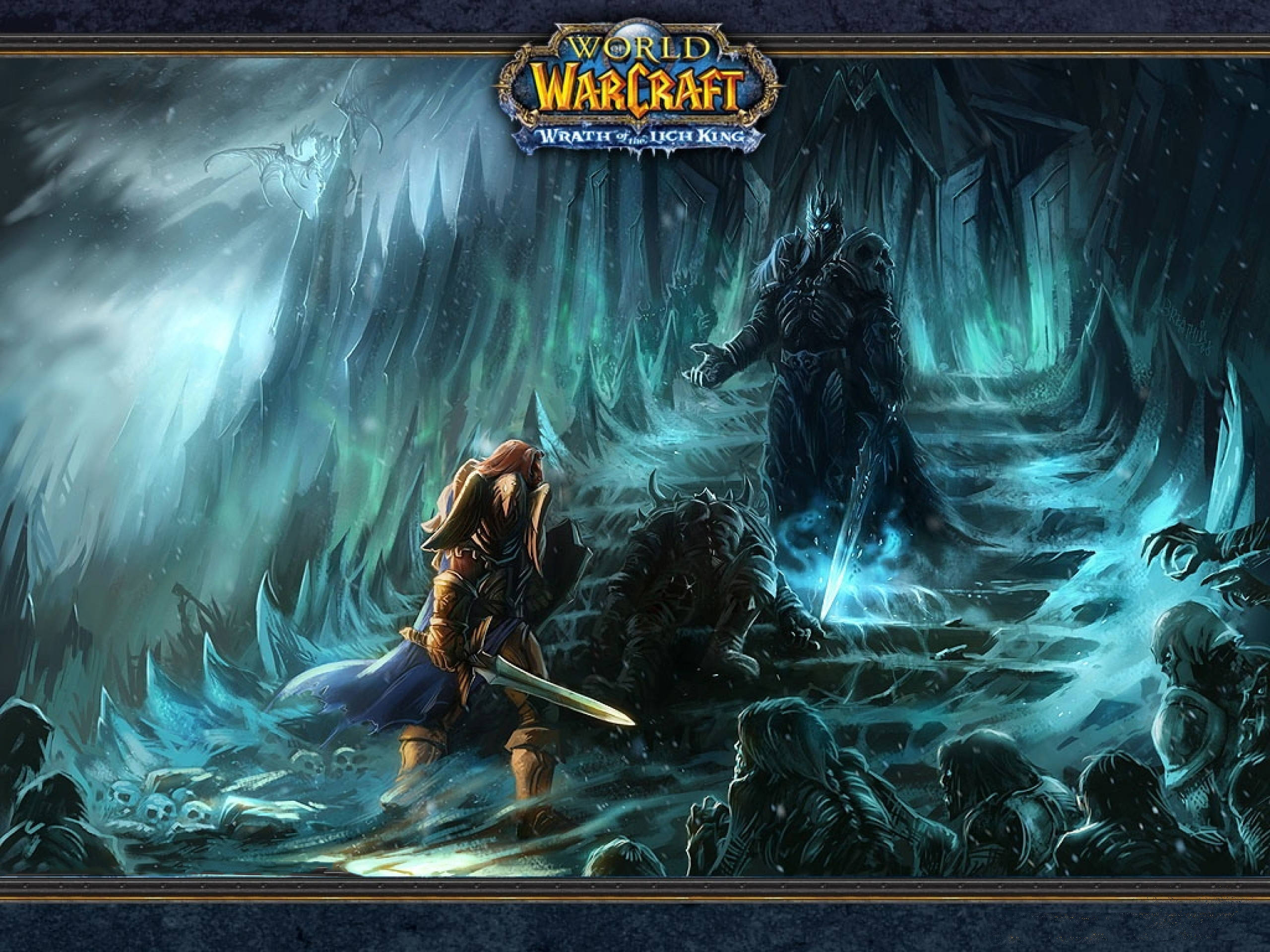 Wrath Of The Lich King, Lich King, icy cavern, 2K Desktop Wallpaper