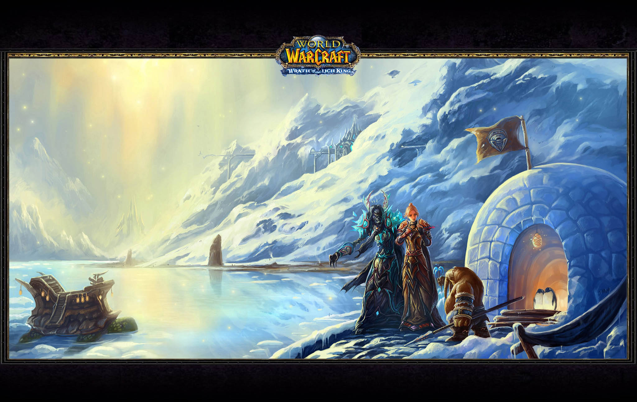 Wrath Of The Lich King, warlock, igloo, Full HD Desktop Wallpaper