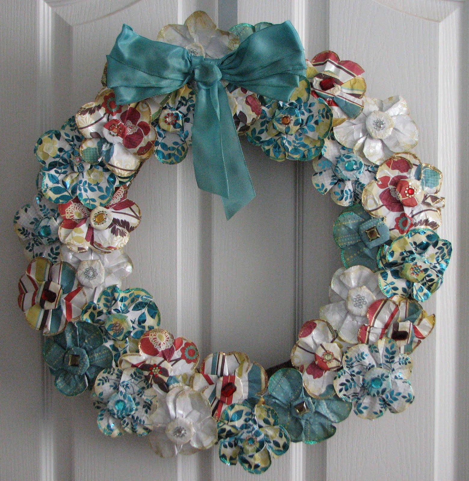 Christmas Wreath, blue ribbon, teal bow, HD Phone Wallpaper
