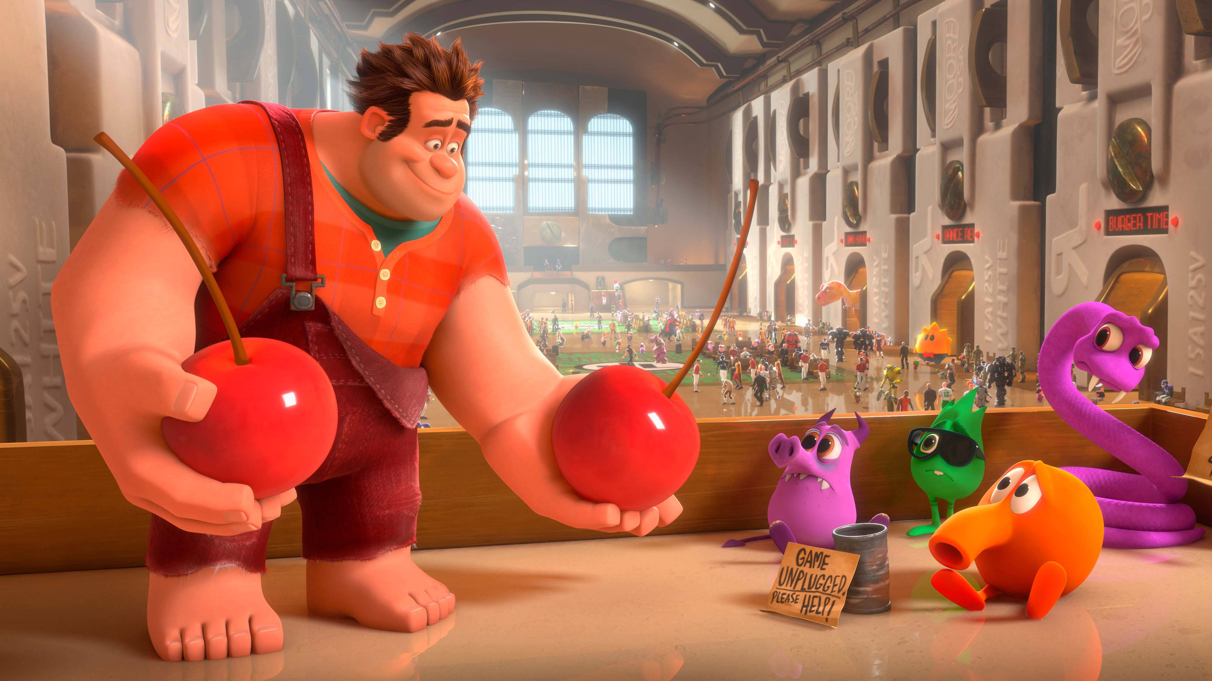 Wreck-It Ralph, 2012, cherries, 4K Desktop Wallpaper