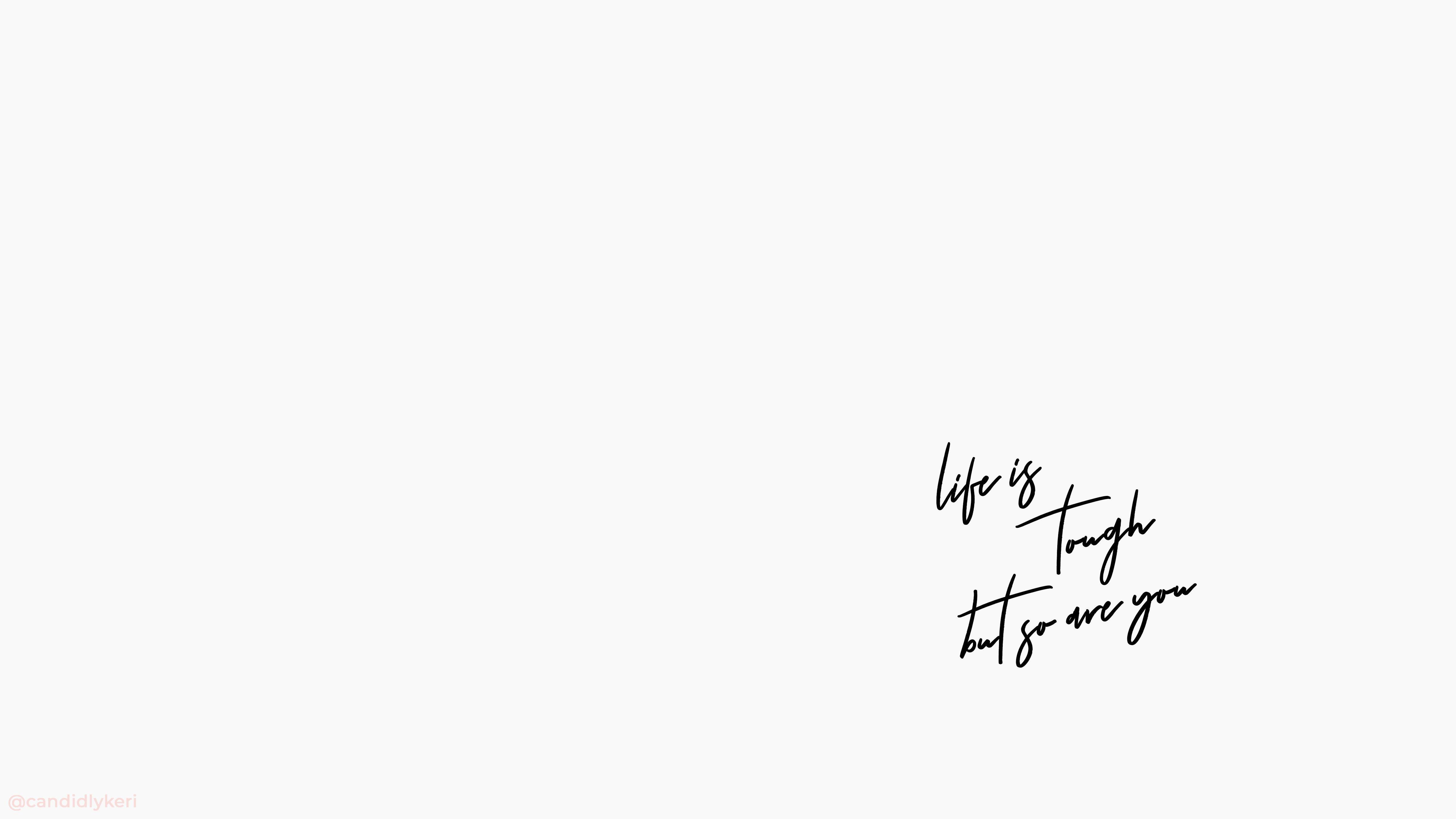 minimalist, white background, elegant black cursive text, 5K Desktop Wallpaper
