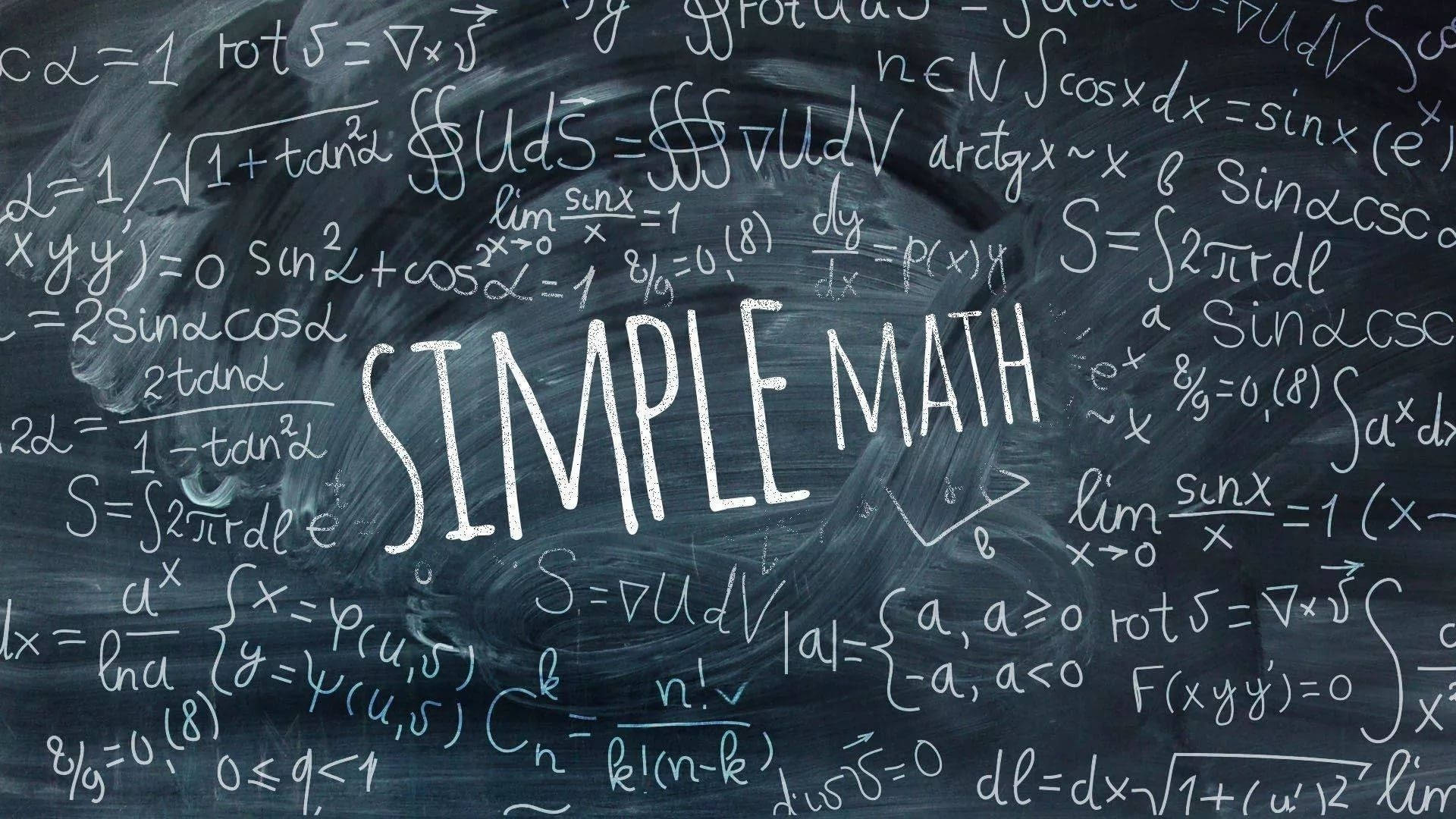 chalkboard, complex math formulas, SIMPLE MATH, Full HD Desktop Wallpaper