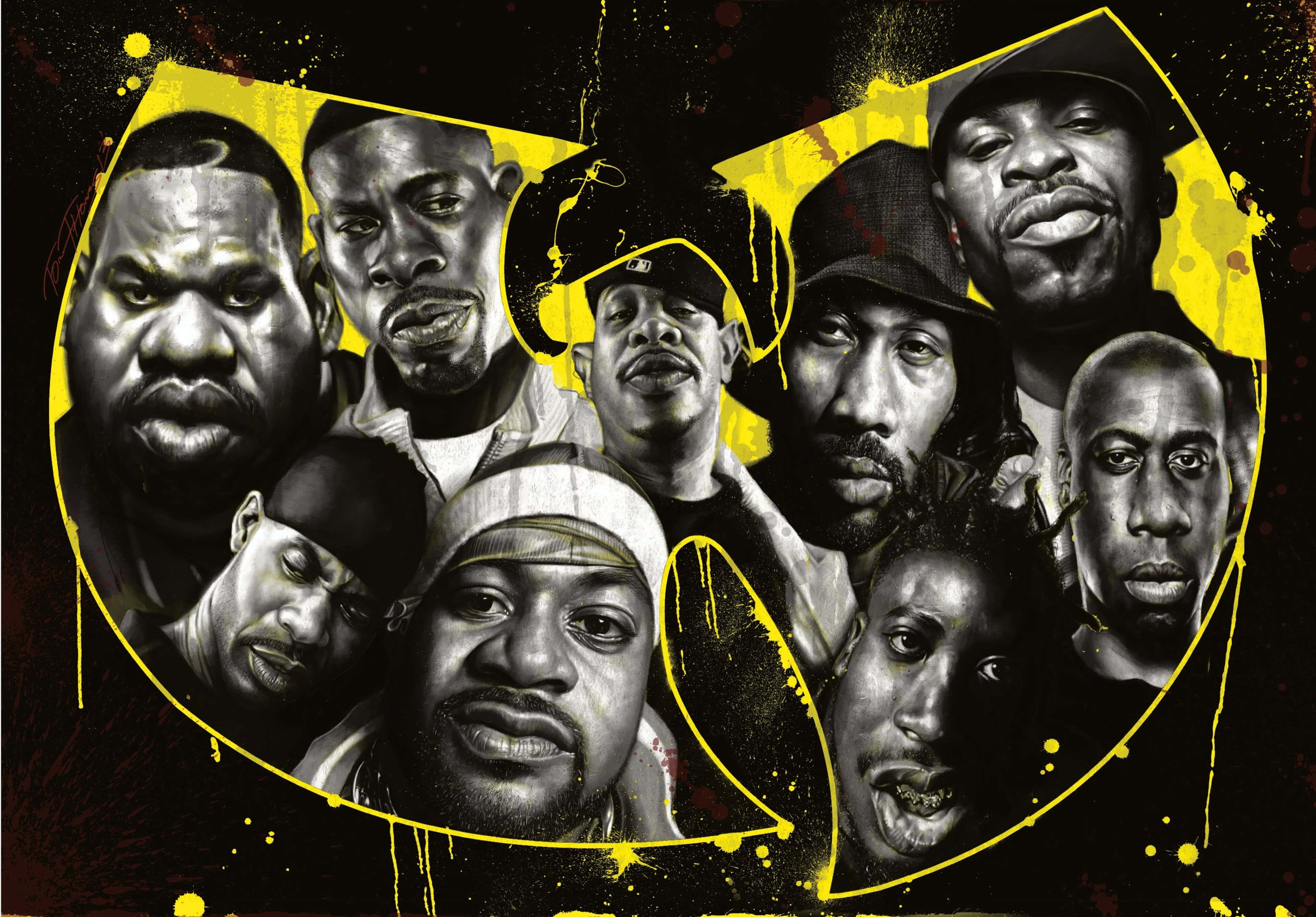Wu Tang Clan, 4K, black and yellow, 4K Desktop Wallpaper