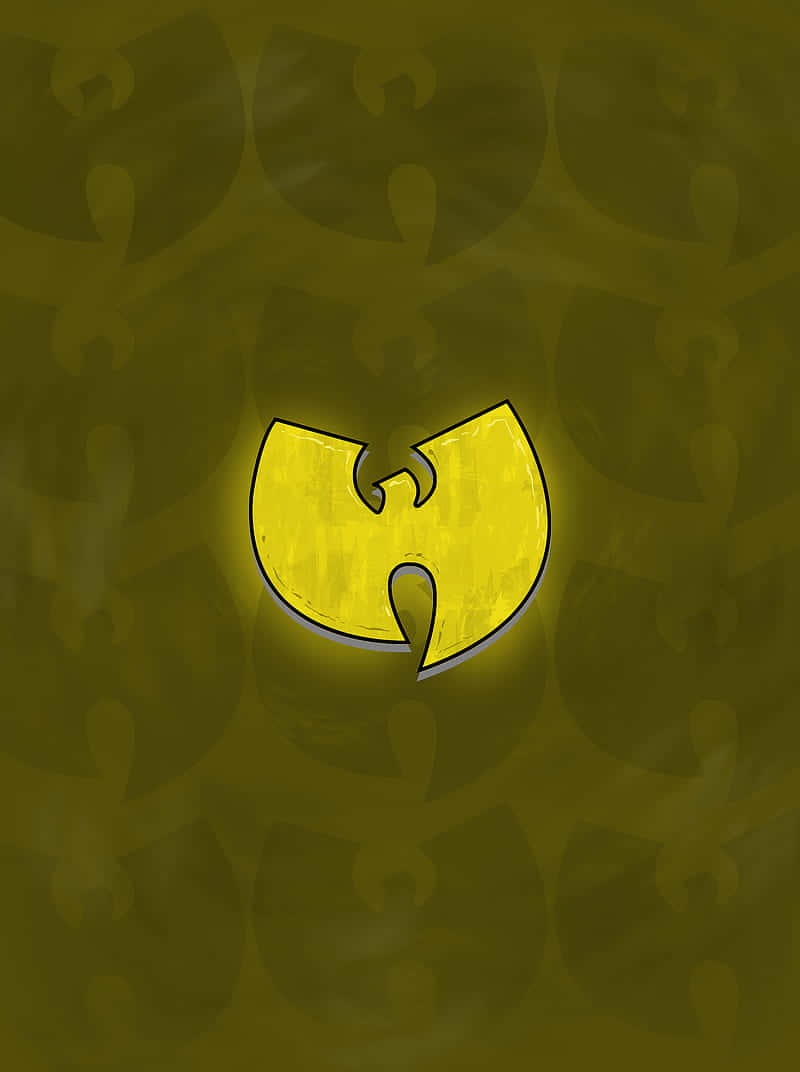 Wu-Tang Clan logo, yellow, green background, SD Phone Wallpaper