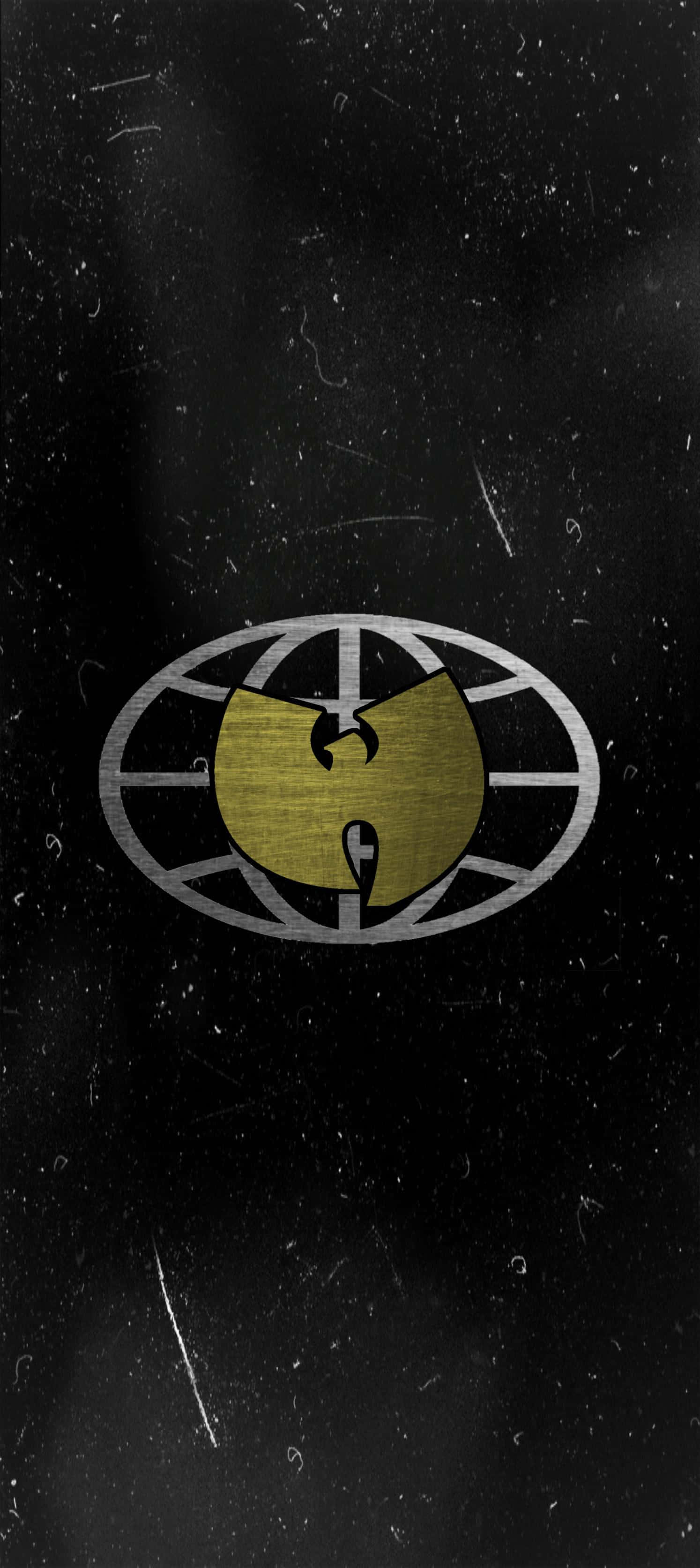 Wu Tang Clan Logo, black background, gold, 2K Phone Wallpaper