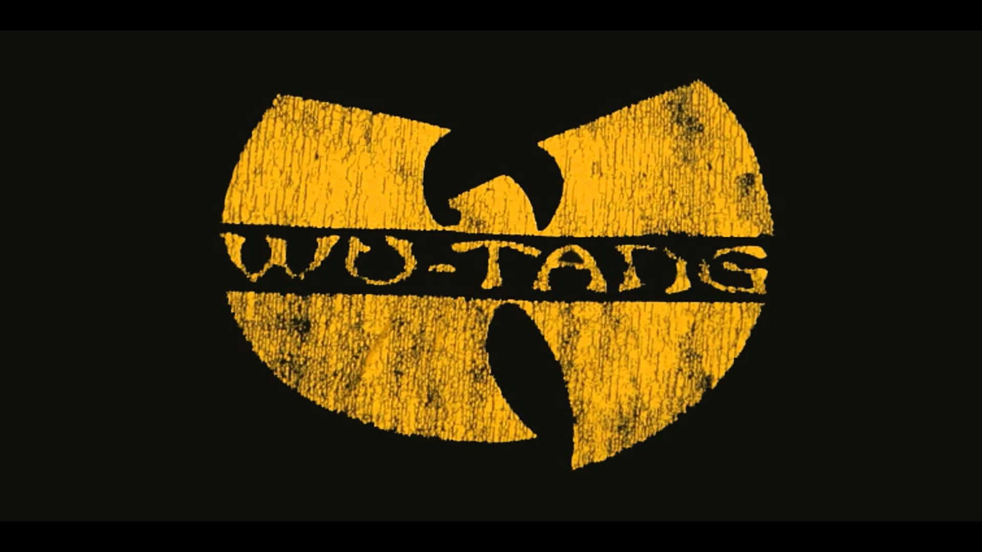 Wu-Tang Clan Logo, yellow, bold black text, Full HD Desktop Wallpaper