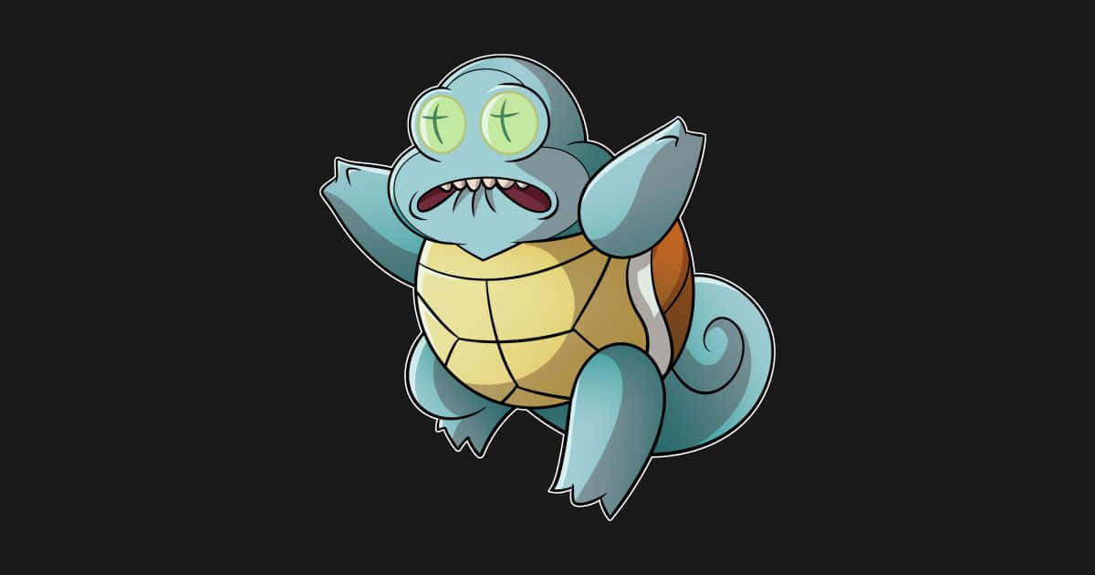 Wubba Lubba Dub Dub, cartoon turtle, crossed-out eyes, SD Desktop Wallpaper