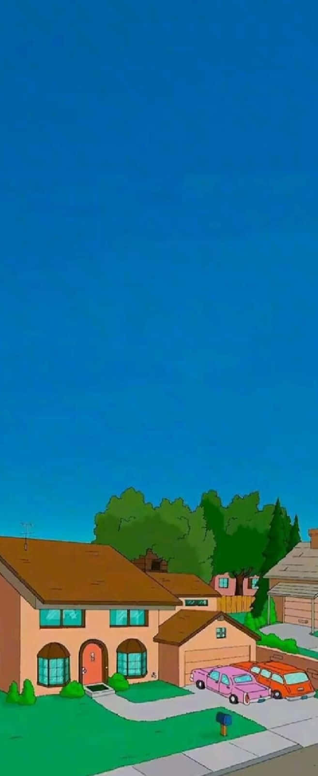 Wubba Lubba Dub Dub, pink car, vast blue sky, HD Phone Wallpaper