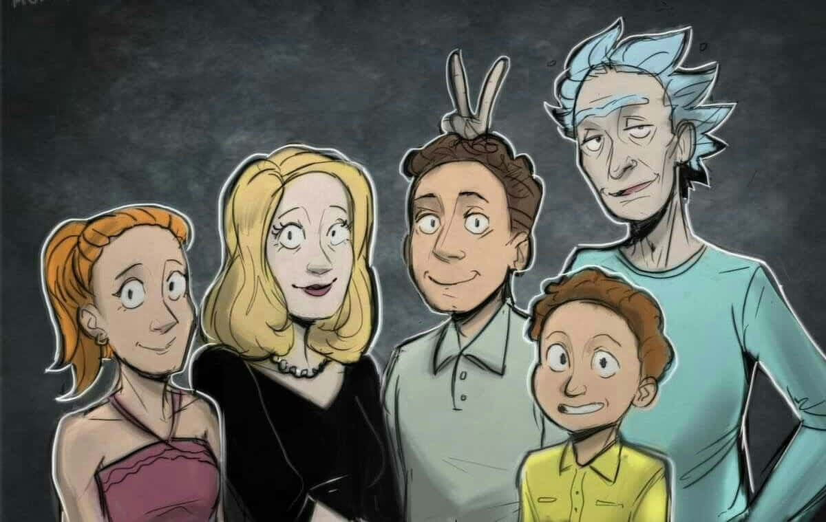 Wubba Lubba Dub Dub, animated characters, distinct hairstyles, SD Desktop Wallpaper