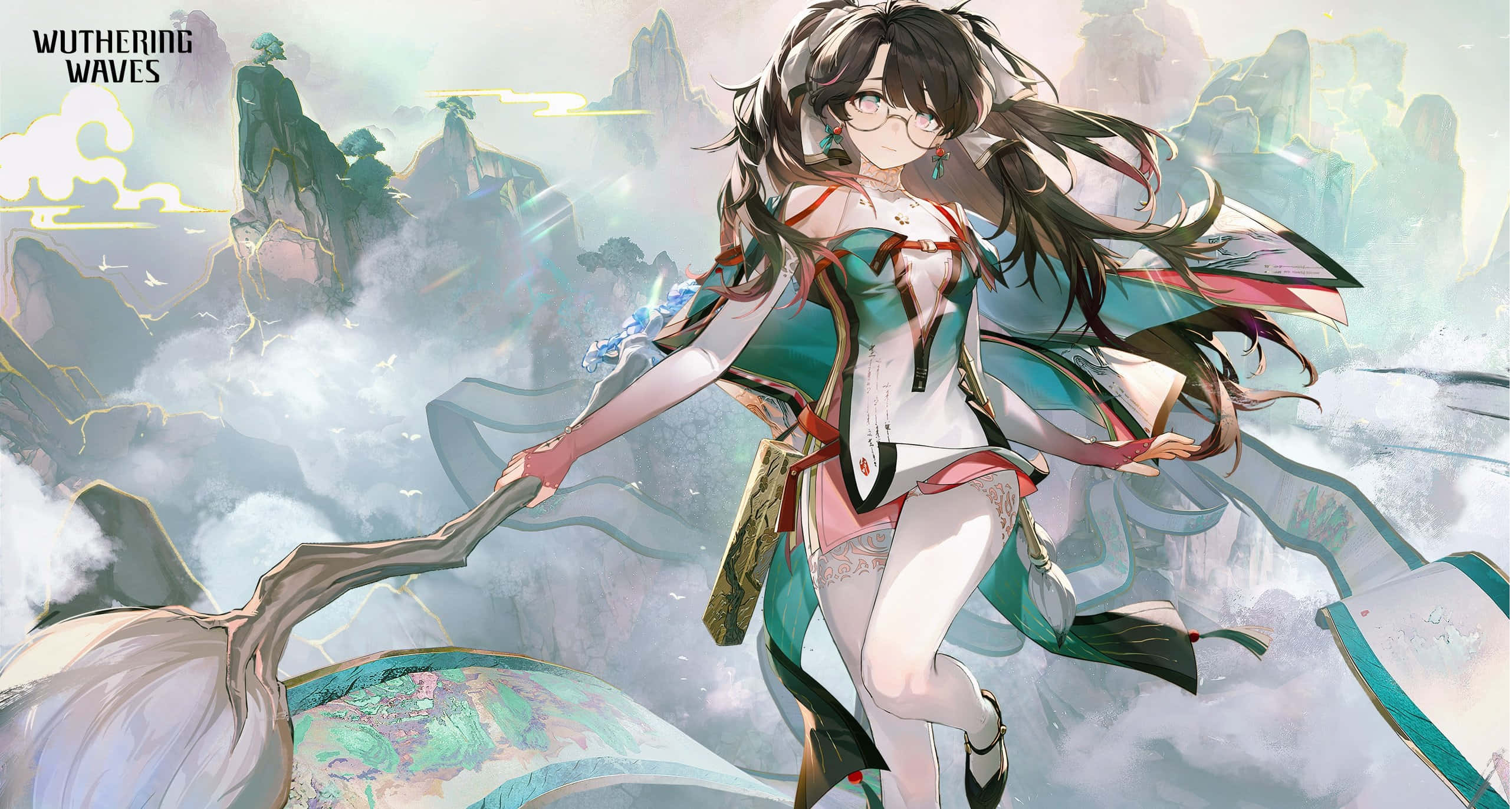 Wuthering Waves, anime style, young woman, 2K Desktop Wallpaper