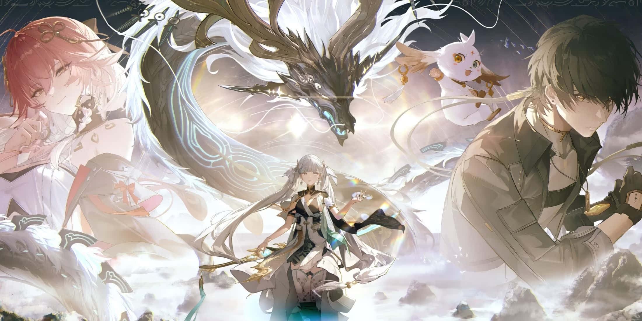 Wuthering Waves, fantasy characters, dragon, Full HD Desktop Wallpaper