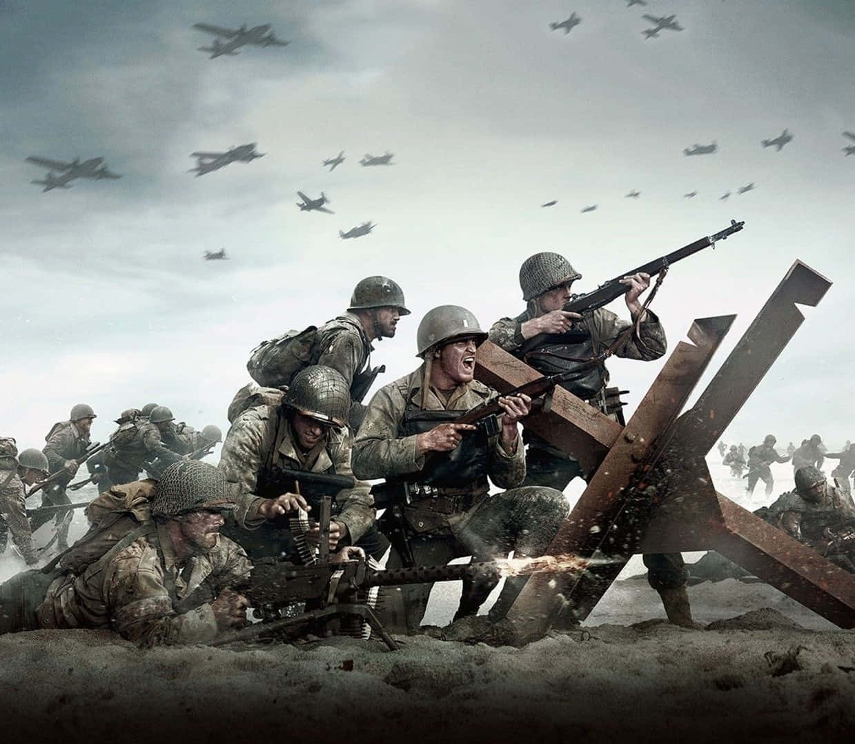 WW2 iPhone, soldiers, WWII gear, SD Desktop Wallpaper