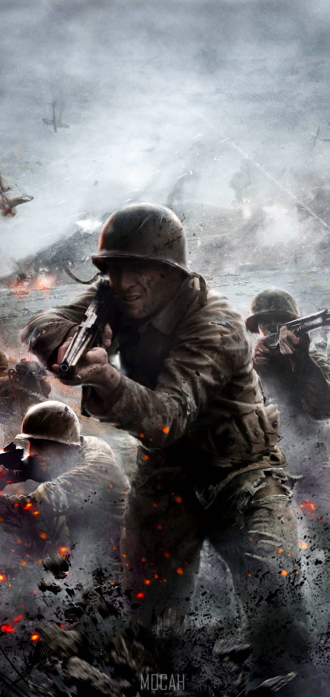 WW2 iPhone, soldiers, helmets, Full HD Phone Wallpaper