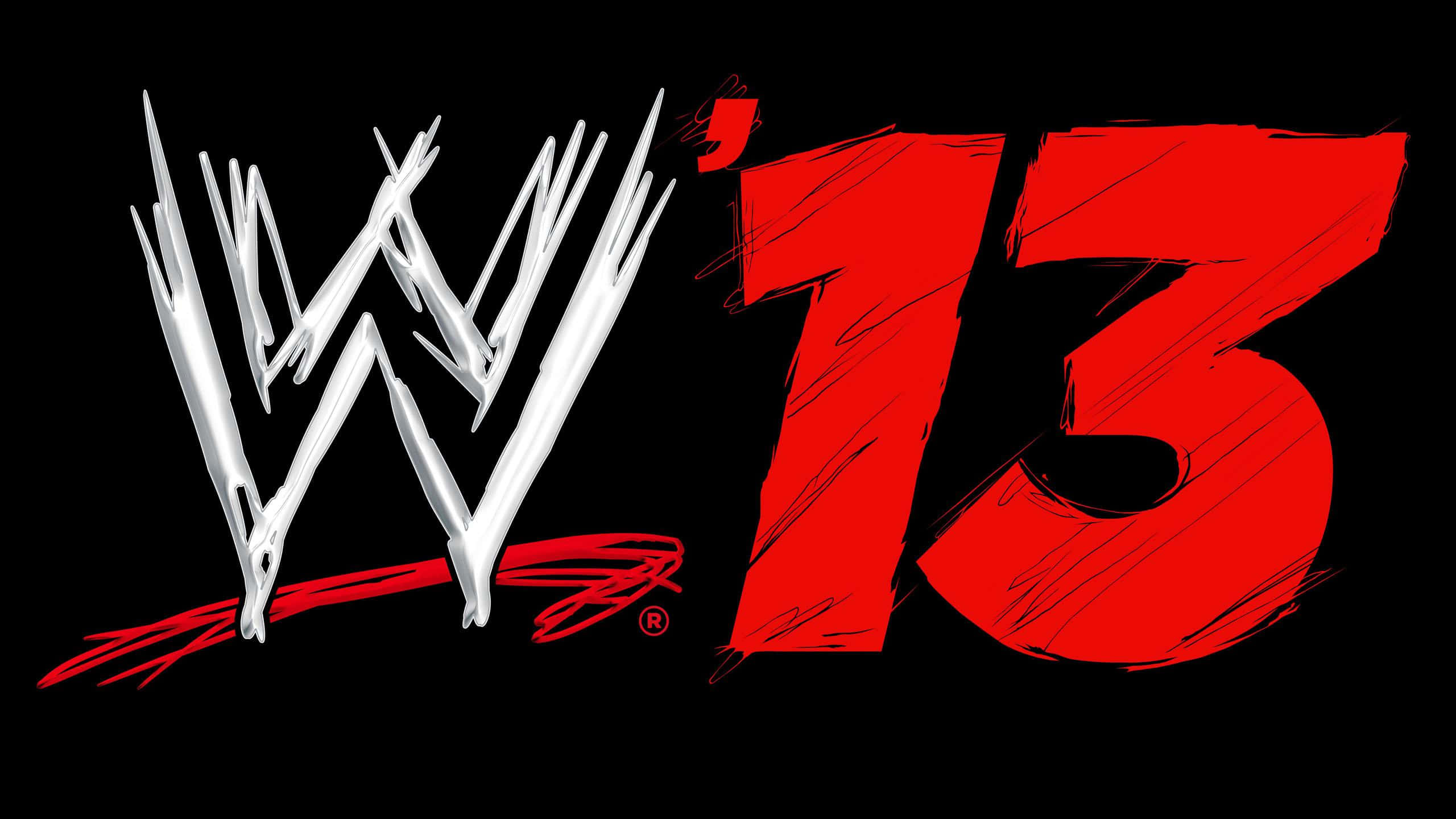 WWE '13 logo, white, red, 2K Desktop Wallpaper