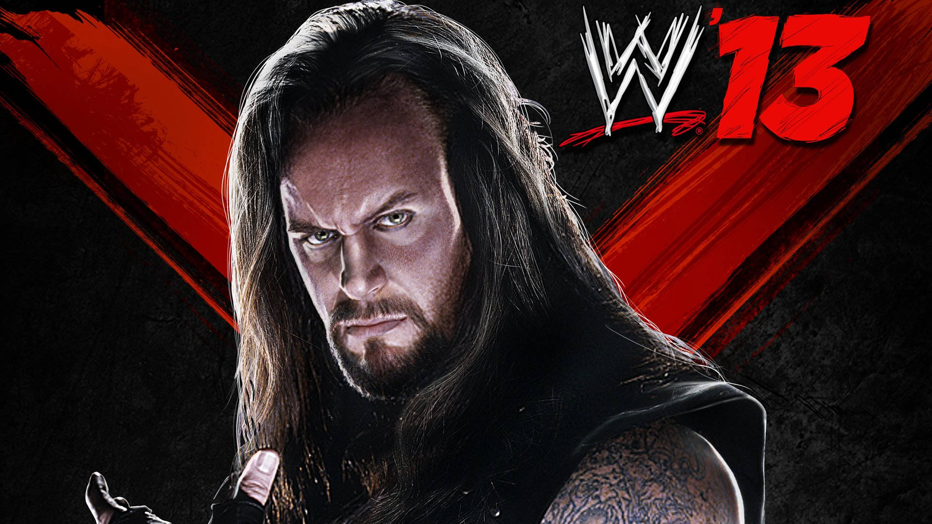 WWE Undertaker, The Undertaker, red and black graphic background, Full HD Desktop Wallpaper