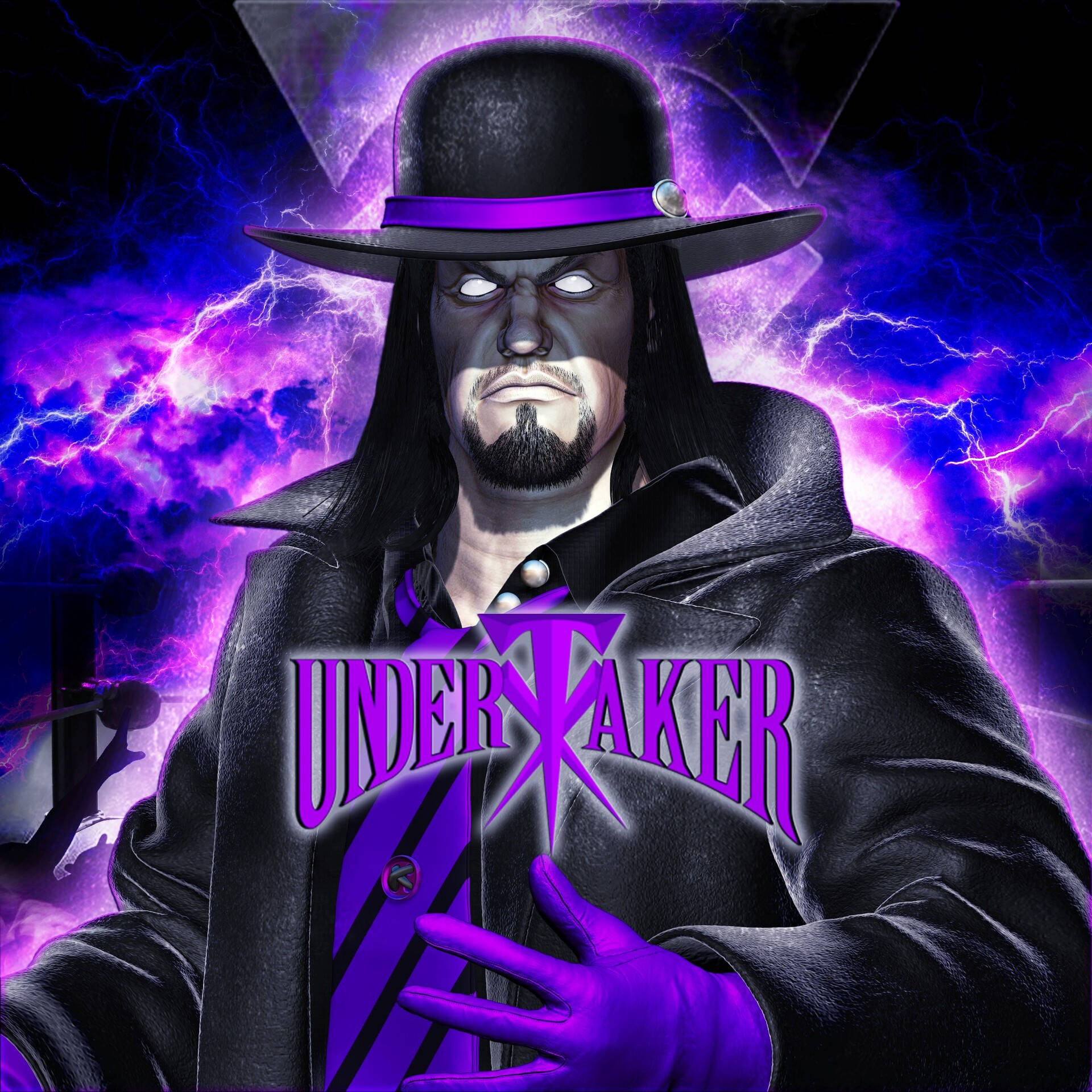 The Undertaker, black coat, hat, Full HD Desktop Wallpaper