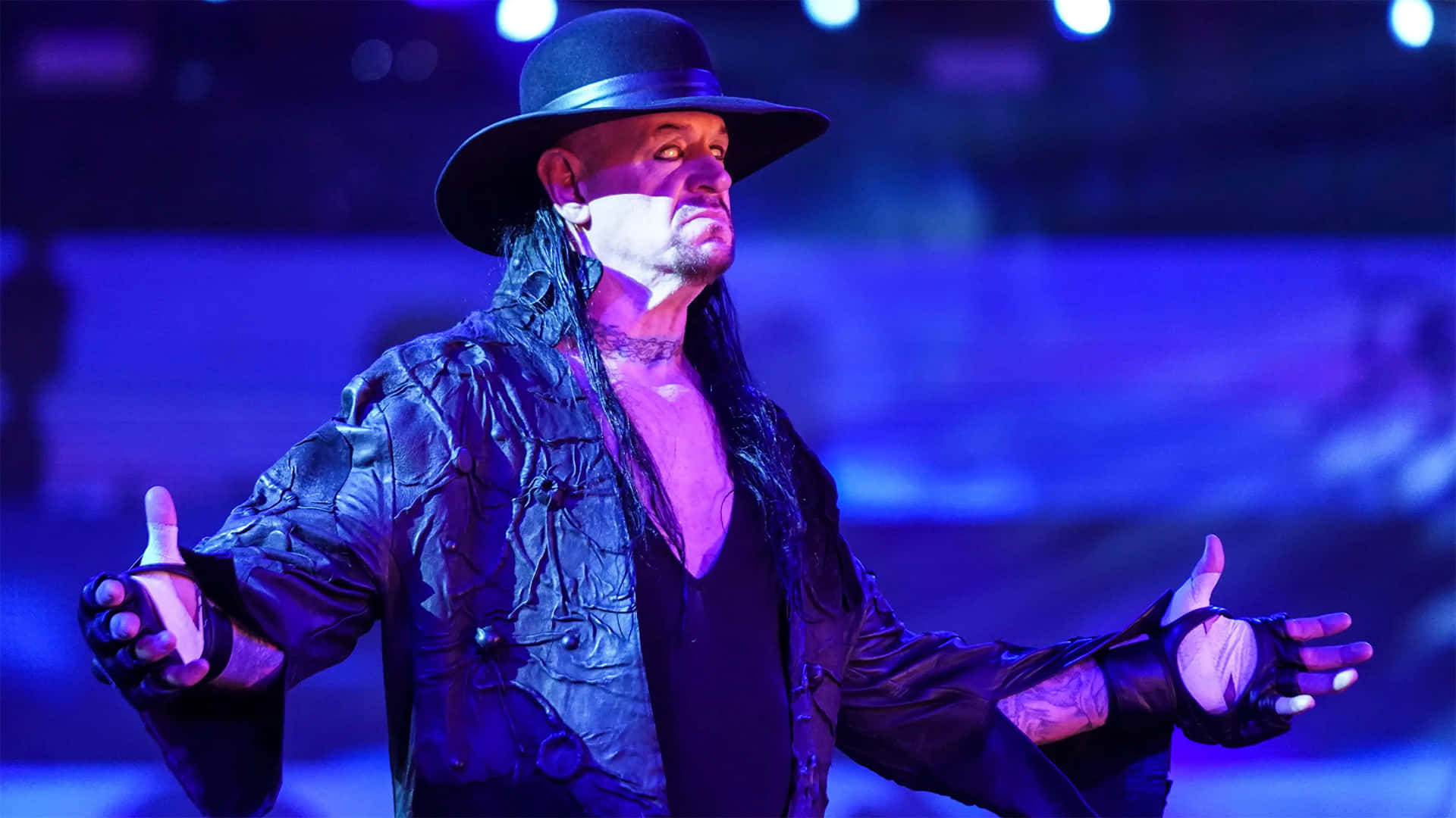 WWE Undertaker, black hat, textured coat, Full HD Desktop Wallpaper