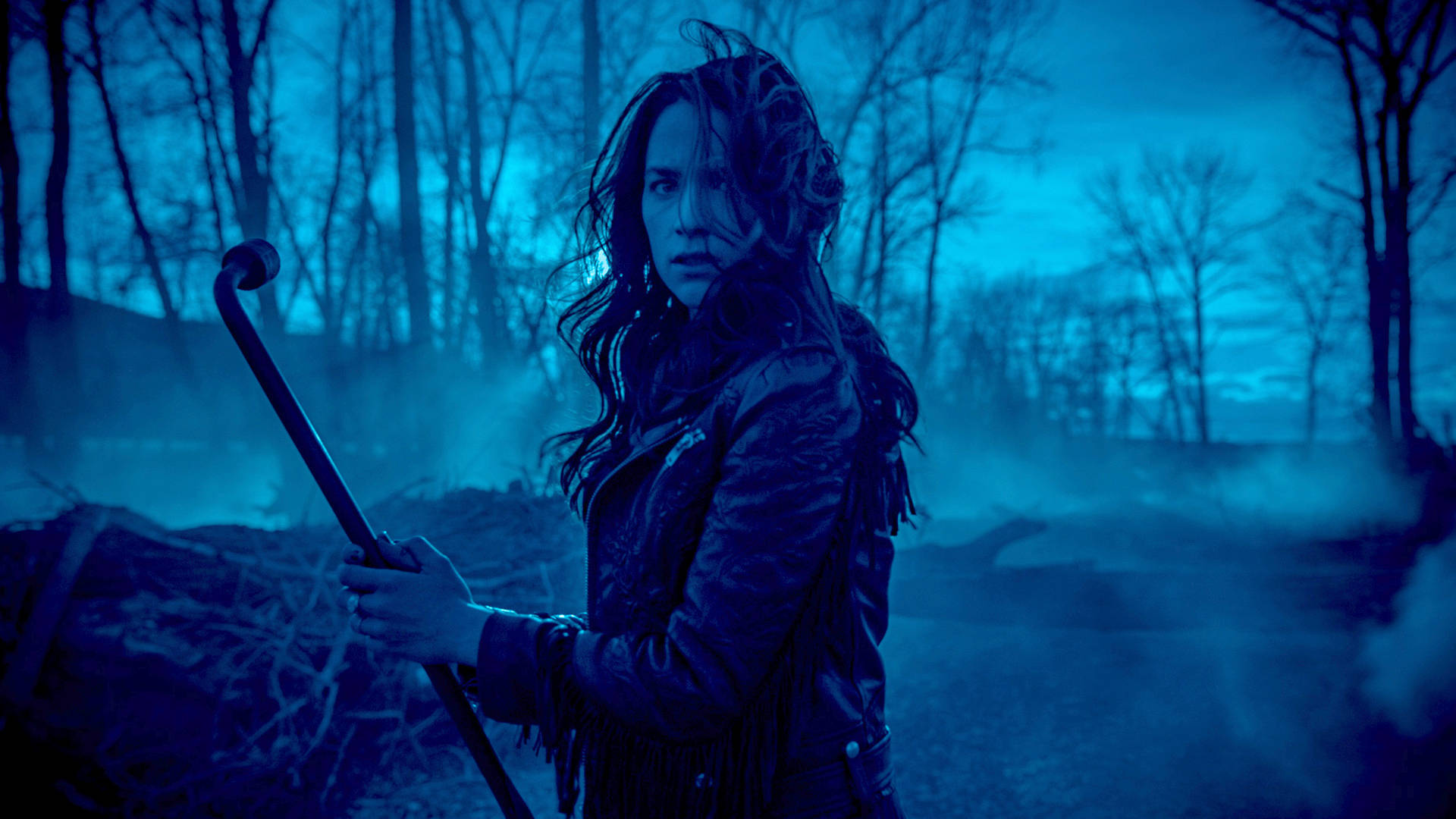 Wynonna Earp, blue gradient, curved staff, Full HD Desktop Wallpaper