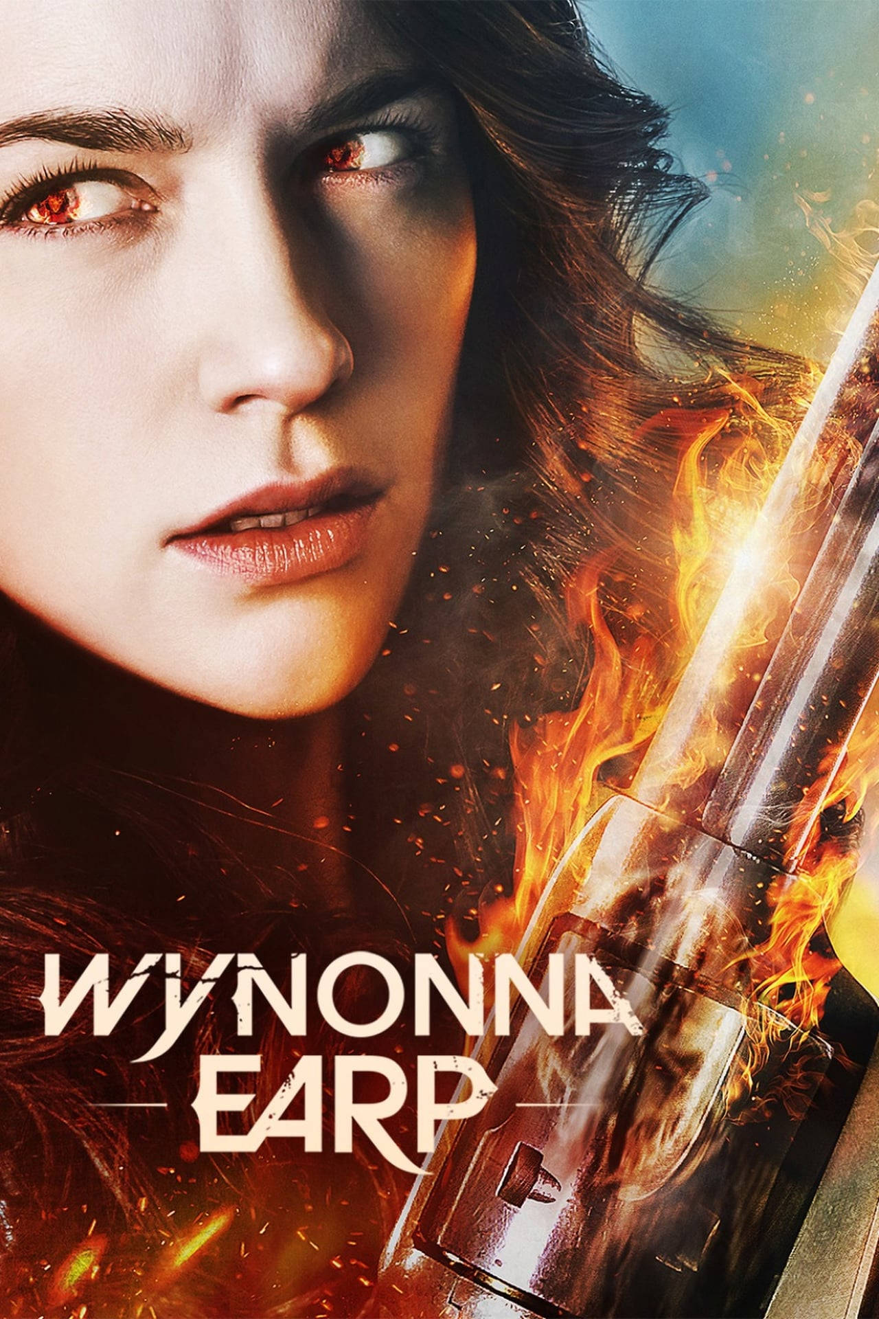 Wynonna Earp, glowing red eyes, flaming shotgun, Full HD Phone Wallpaper