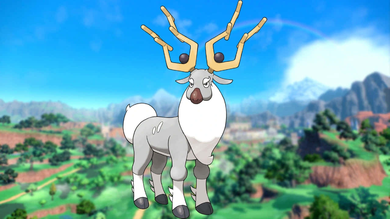 Wyrdeer, golden antlers, black orbs, HD Desktop Wallpaper
