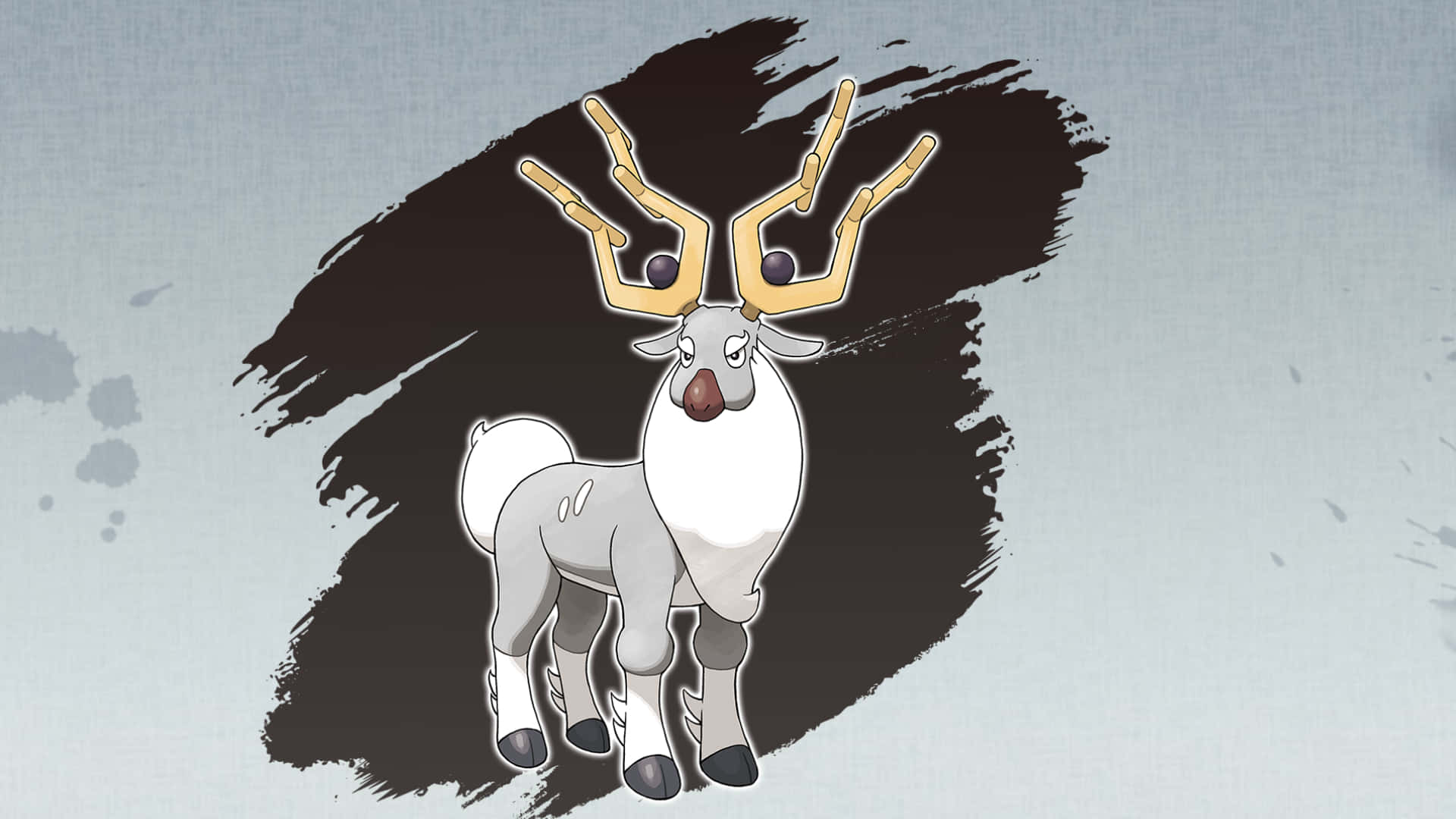 Wyrdeer, golden antlers, white fluffy chest, Full HD Desktop Wallpaper