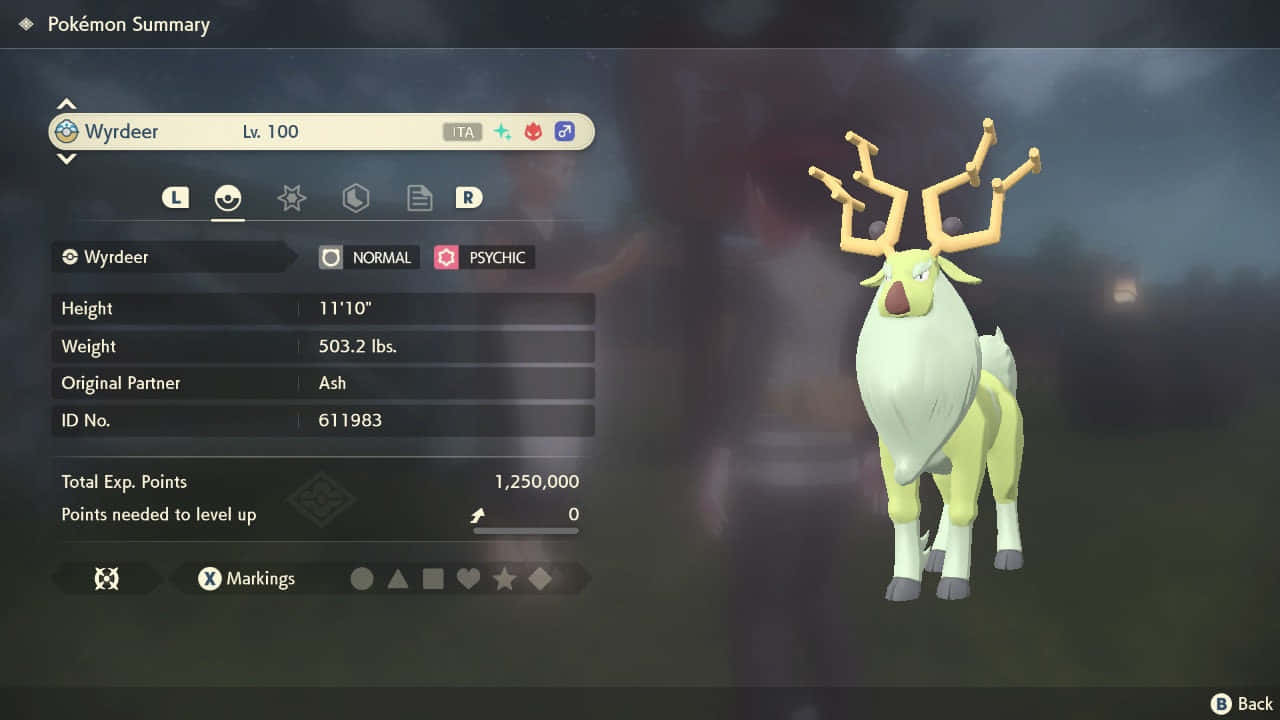 Wyrdeer, level 100, glowing antlers, HD Desktop Wallpaper