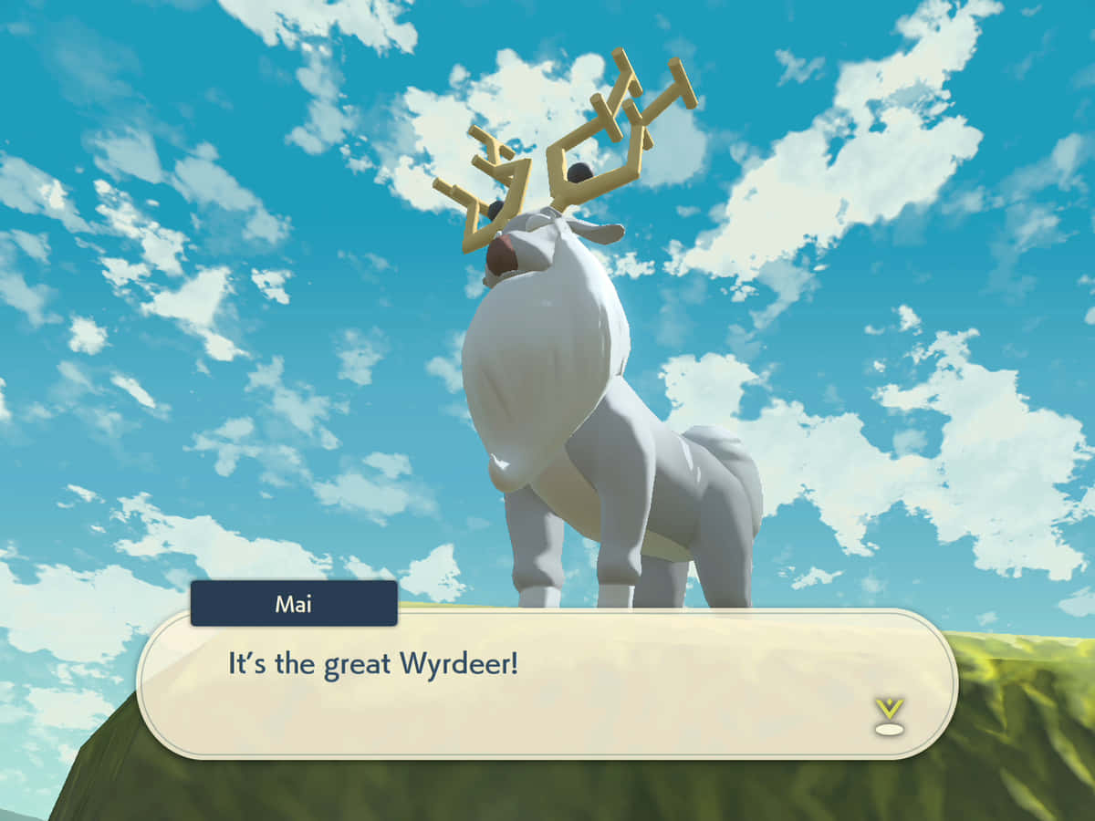 Wyrdeer, white deer, golden antlers, SD Desktop Wallpaper