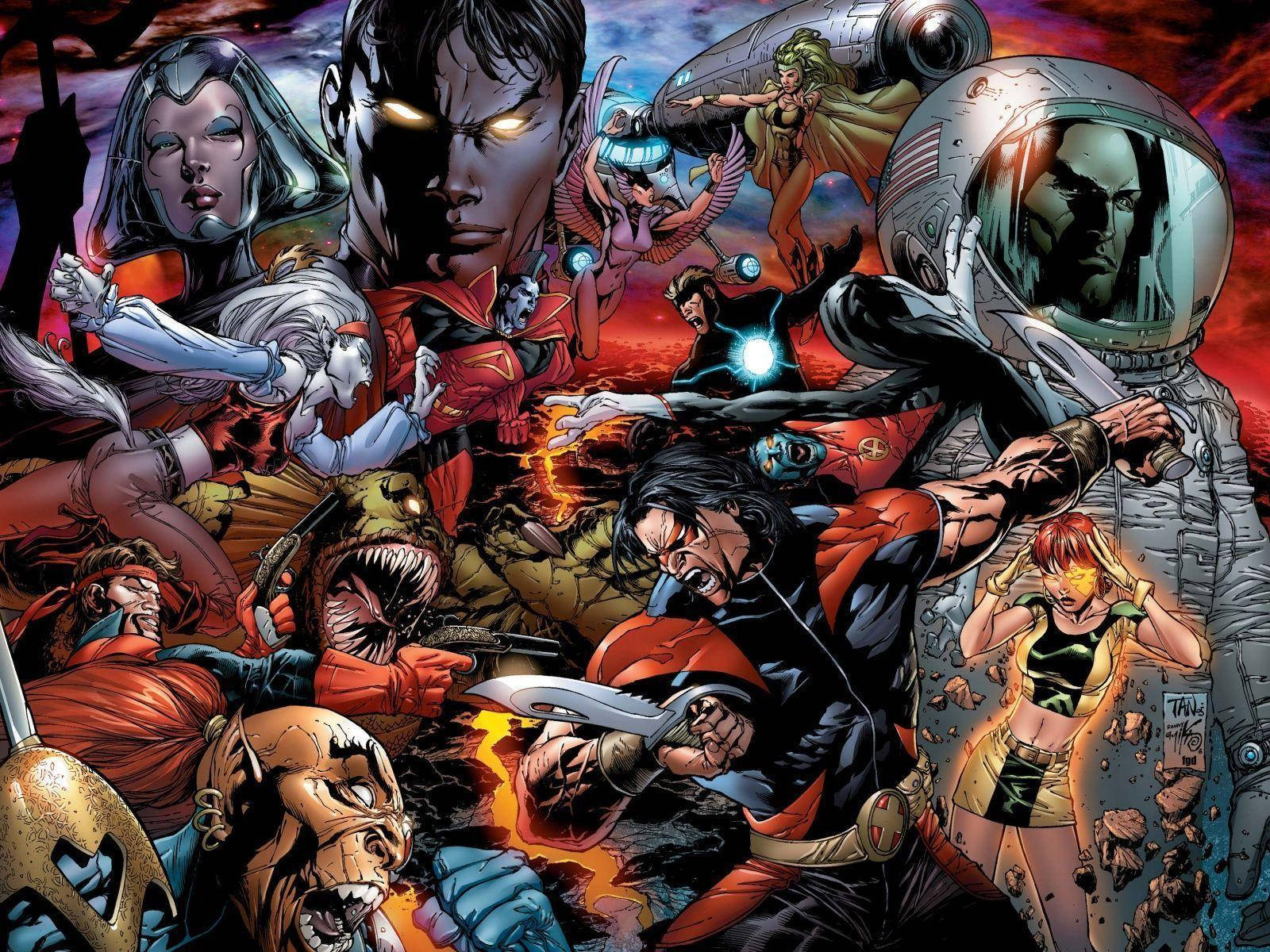 X Men, digital art, comic book panel, HD Desktop Wallpaper