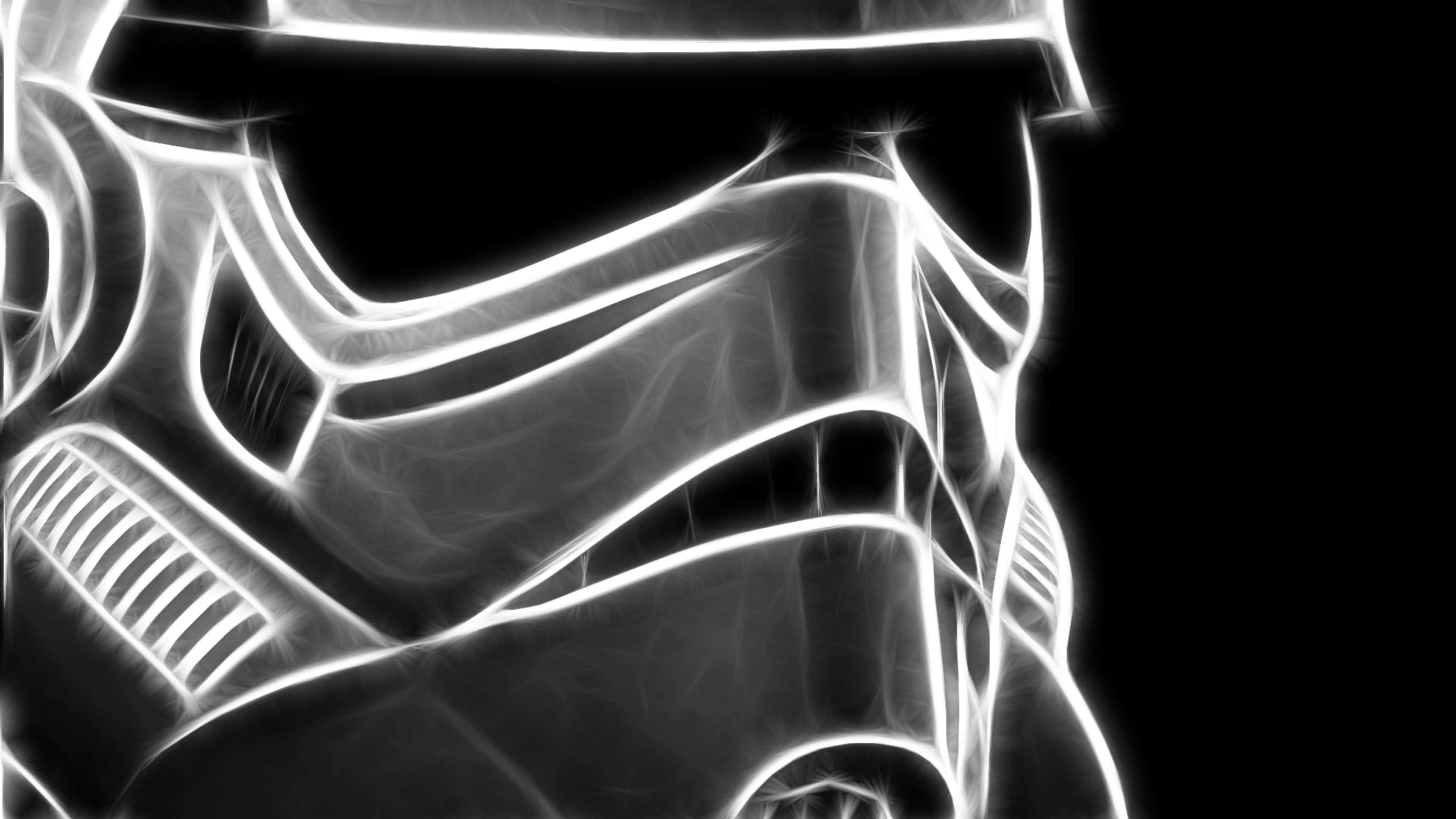 star wars, stormtrooper, glowing white outline, 4K Desktop Wallpaper
