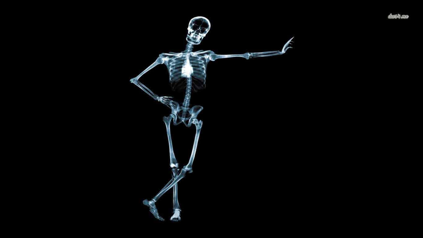 x ray, glowing x-ray skeleton, dynamic dance pose, HD Desktop Wallpaper