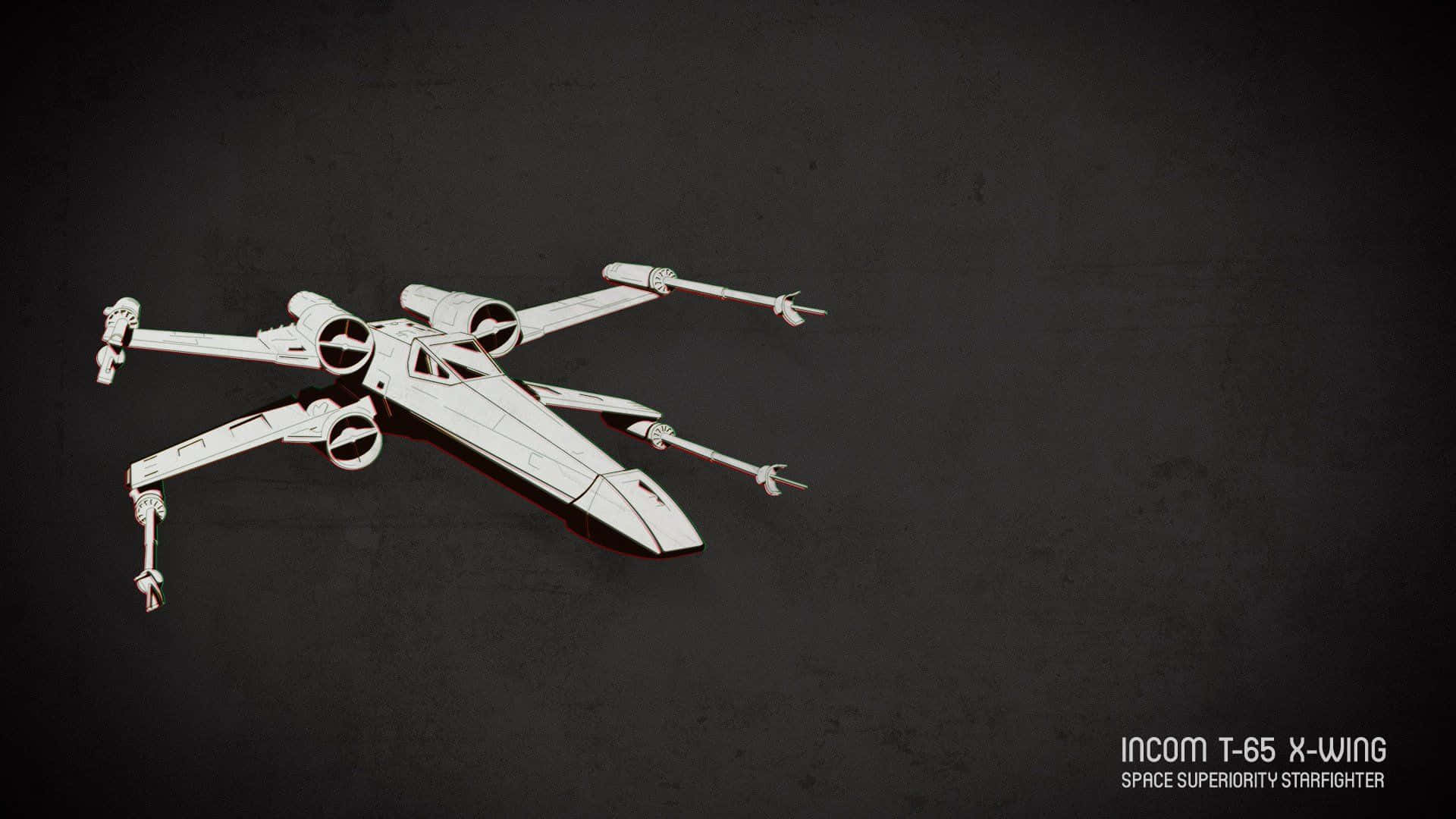X-wing Fighter, white, dark gray, Full HD Desktop Wallpaper