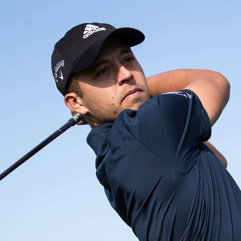 Xander Schauffele, golf club, black cap, SD Desktop Wallpaper