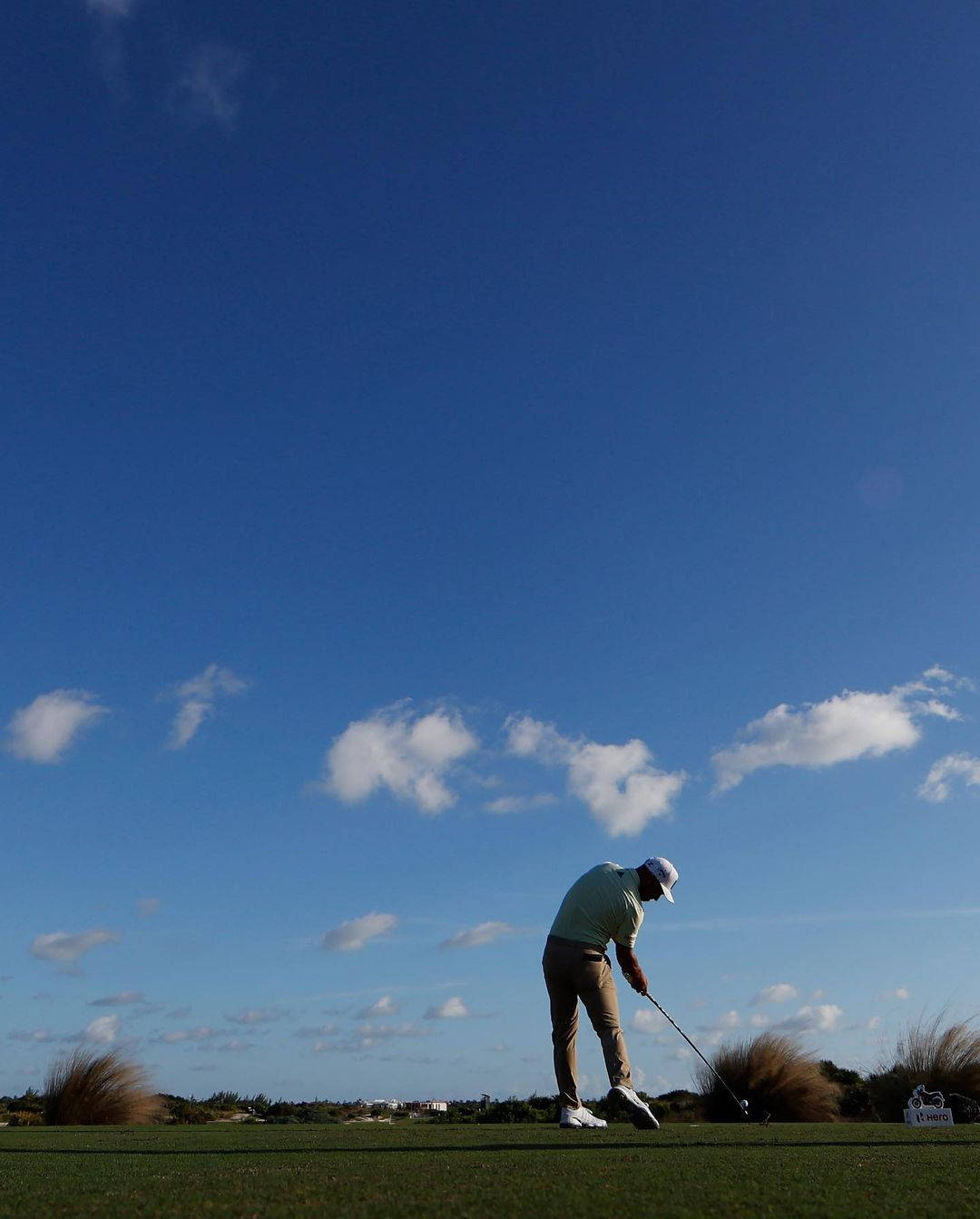 Xander Schauffele, clear blue skies, sunny golf course, HD Phone Wallpaper