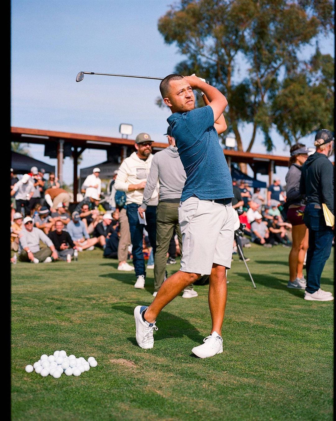 Xander Schauffele, golf swing, sunny course, HD Phone Wallpaper