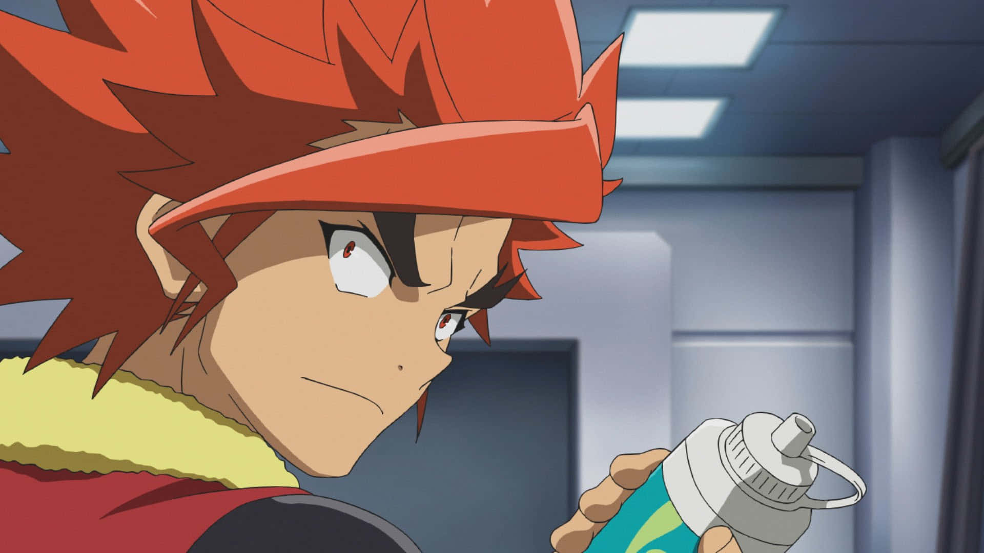Xander Shakadera, anime boy, spiky red hair, Full HD Desktop Wallpaper