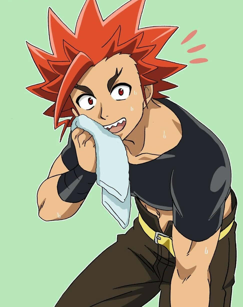 Xander Shakadera, spiky red-haired anime boy, black shirt, SD Phone Wallpaper