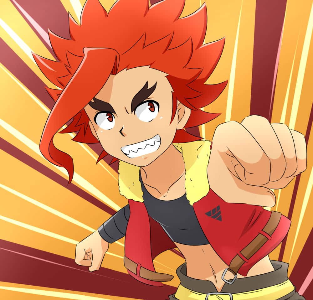 Xander Shakadera, anime boy, fiery-haired, SD Desktop Wallpaper