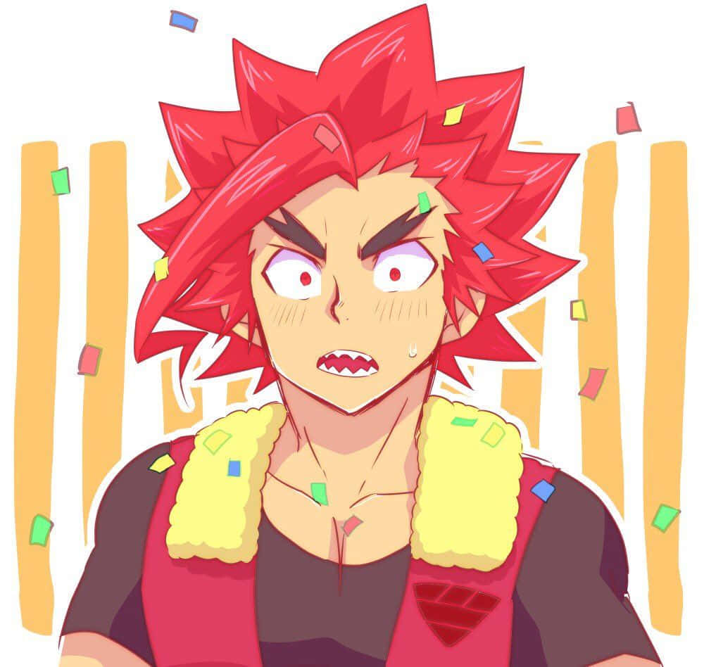Xander Shakadera, spiky red hair, angry expression, SD Desktop Wallpaper