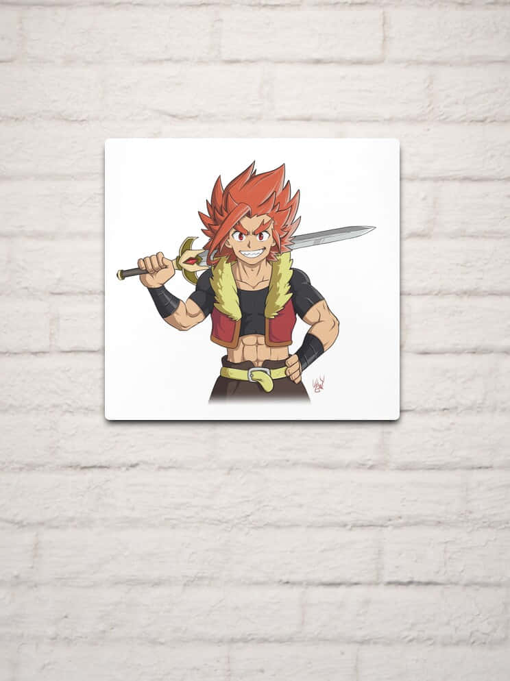 Xander Shakadera, the Blader of Flame, spiky red hair, SD Phone Wallpaper